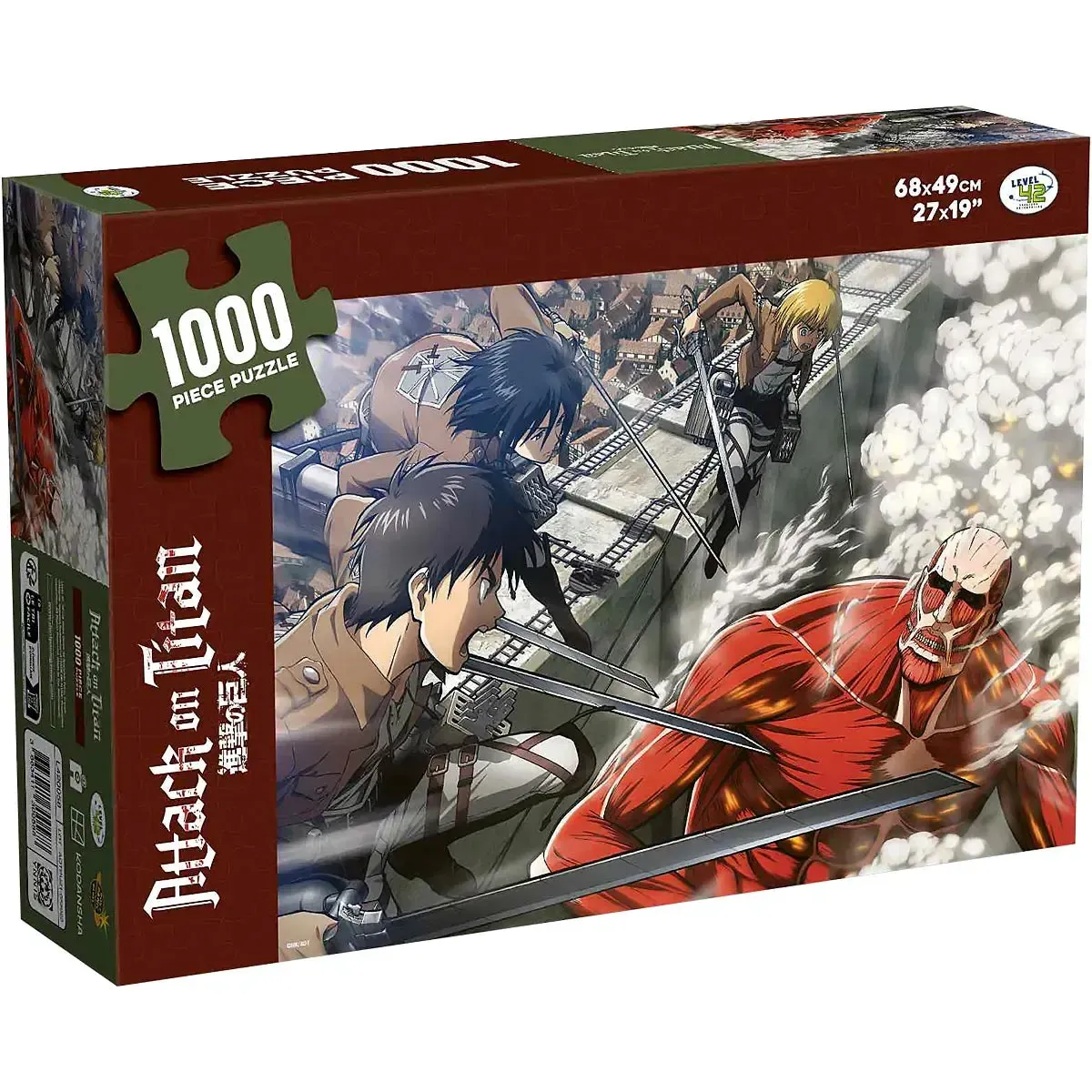 Attack on Titan - Trost District Battle Jigsaw Puzzle (1000 Pieces, 27"x19") - Japanime Games - Player's Choice Game Accessories Series