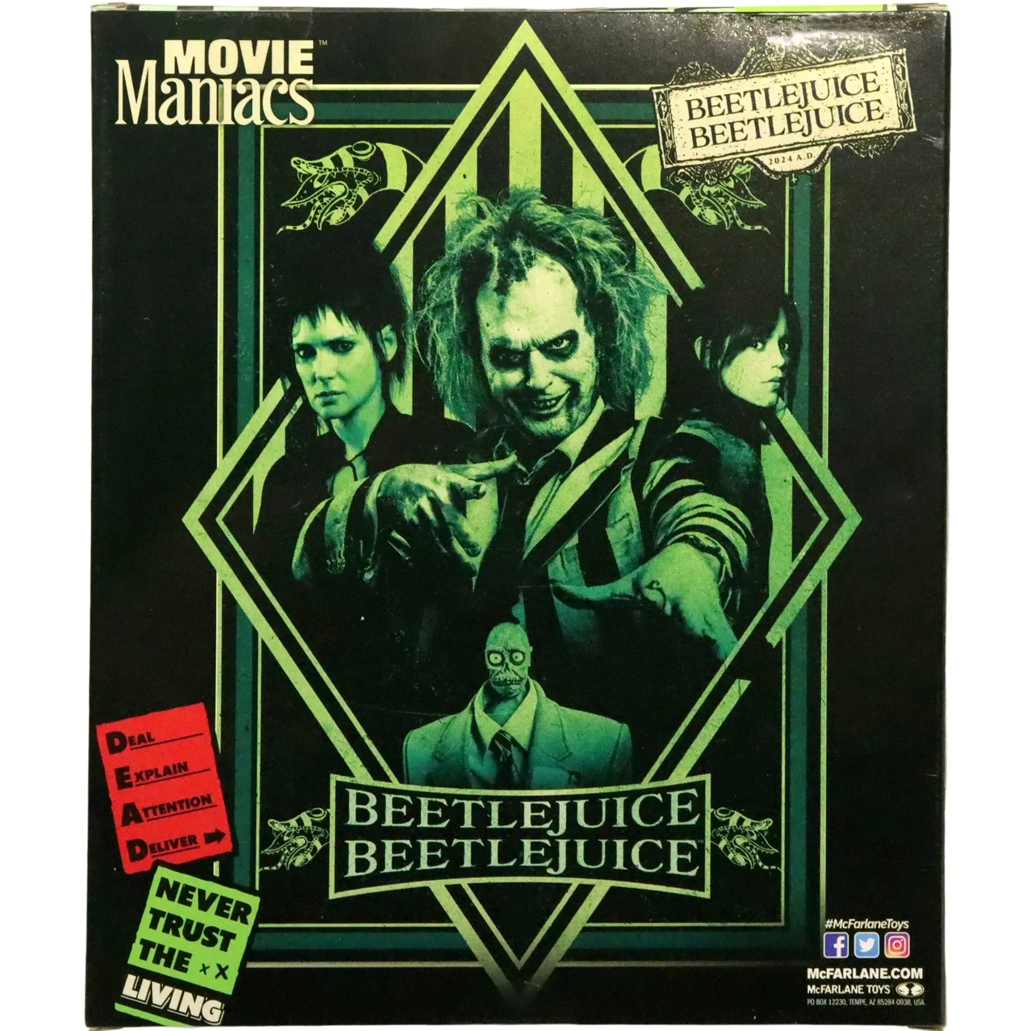 Beetlejuice [Beetlejuice Beetlejuice] - Betelgeuse Figure (6", Glow in the Dark Edition, Limited 1 of 5,100) - McFarlane Toys - Movie Maniacs Platinum Edition - (2024) - Image 2