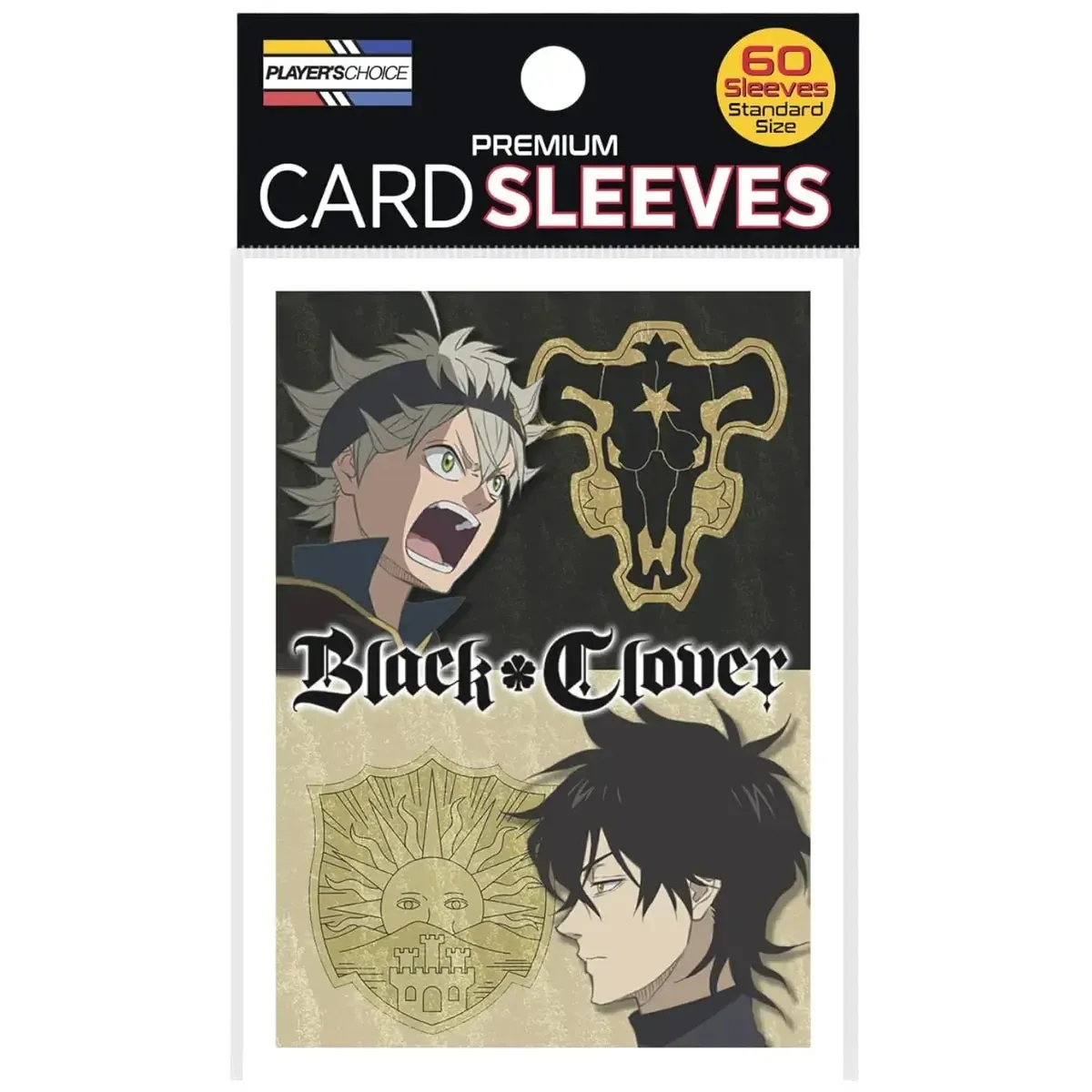 Black Clover - Asta & Yuno Art Premium Protective Card Sleeves (60 Count, Standard Size) - Japanime Games - Player's Choice Game Accessories Series