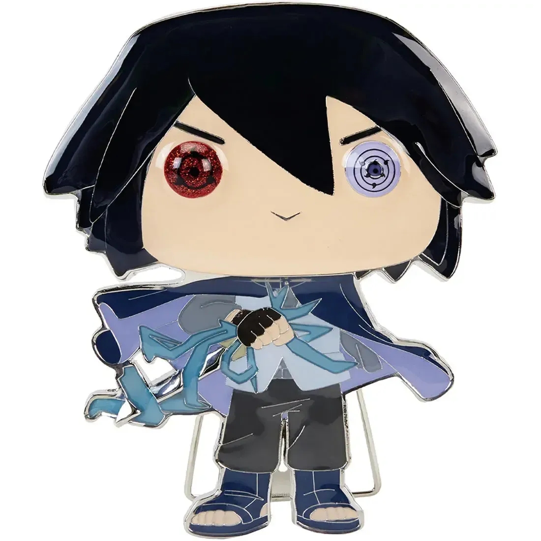 Boruto: Naruto Next Generations - Adult Sasuke Uchiha Pin Badge (Enamel) - Funko - Pop! Anime Pin Series (63) - Image 2