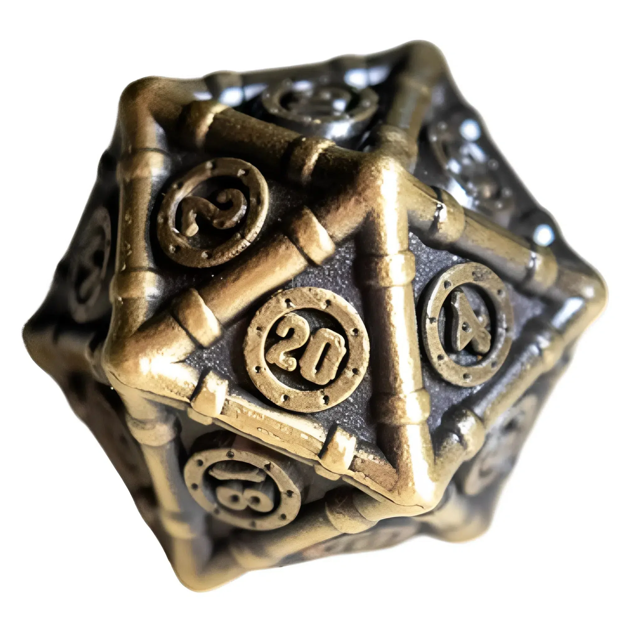 Brassworks Steampunk Dice Set (7 Dice, Polyhedral) - Game Master Dice - Image 2