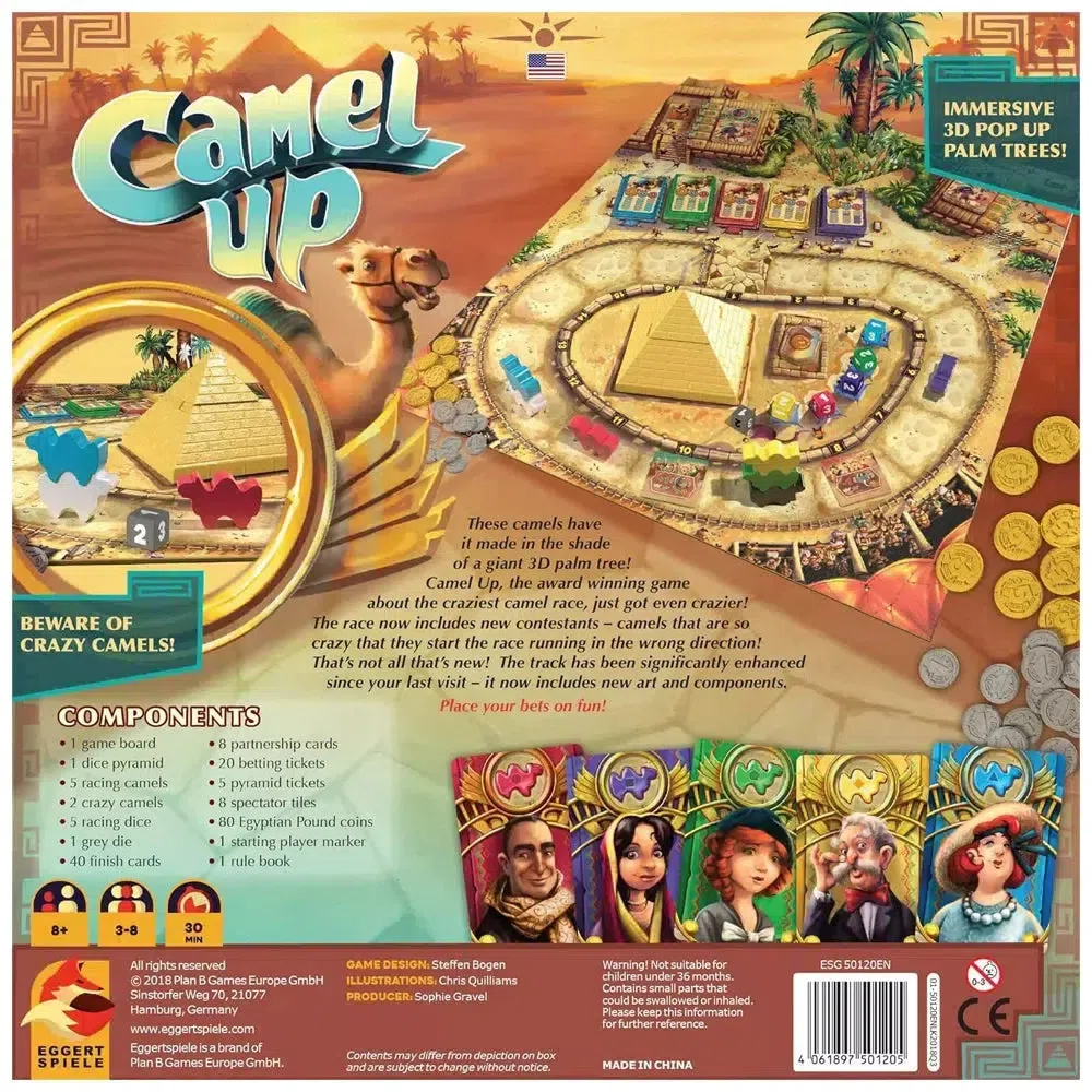 Camel Up - Dice-Based Racing Board Game for Family, Adults, and Children (3-8 Players, Ages 8+) - Lookout Games - Image 3