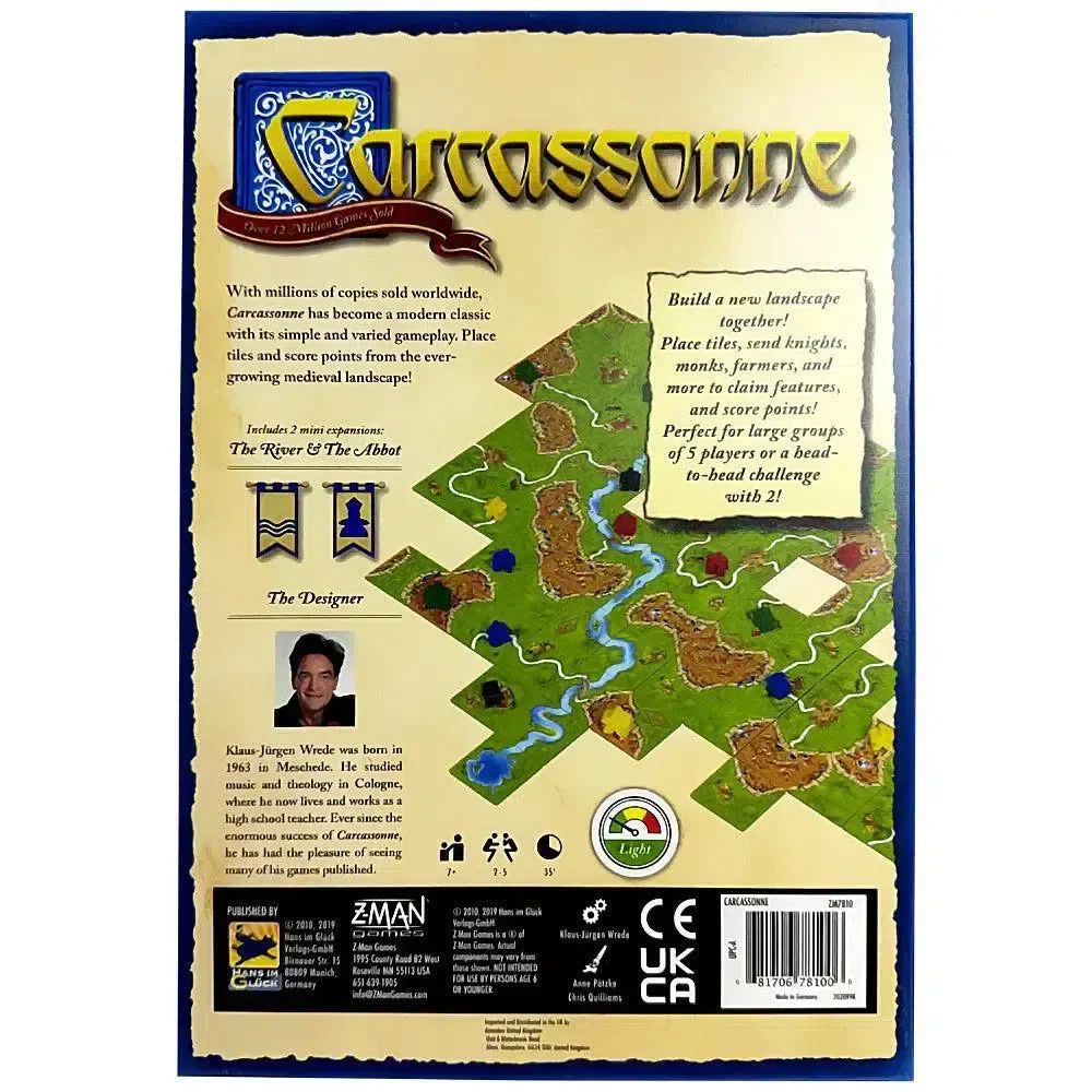 Carcassonne -Tile Placement Civilization Board Game for Family, and Adults (2-5 Players, Ages 8+) - Hans im Gluck - Image 3