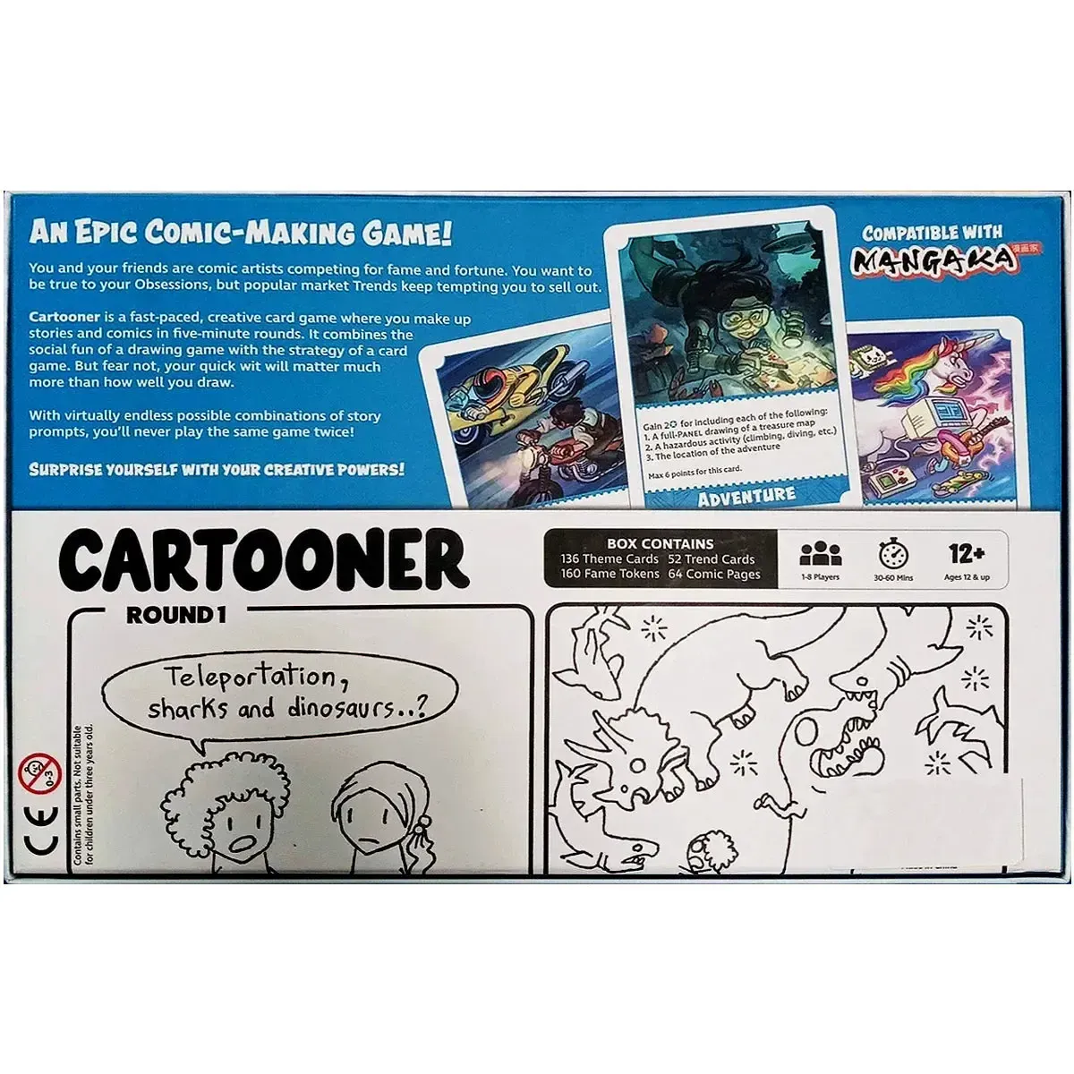 Cartooner: The Fast & Furious Game of Drawing Comics - Party Anime Card Game for Family, Adults, and Children (1-8 Players, Age 12+) - Japanime Games - Image 3