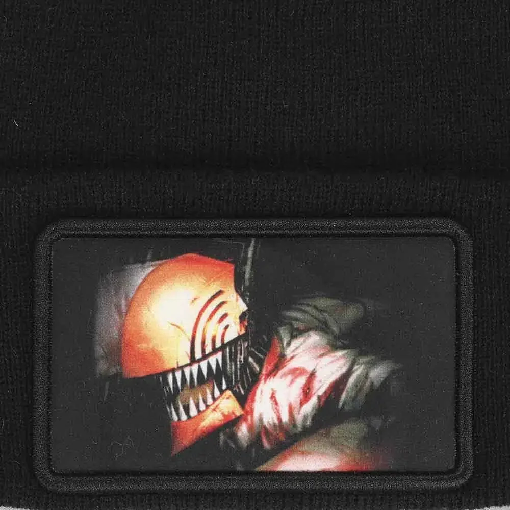 Chainsaw Man - Denji Patch Cuff Beanie Hat (Black, Sublimated) - Bioworld - Image 3