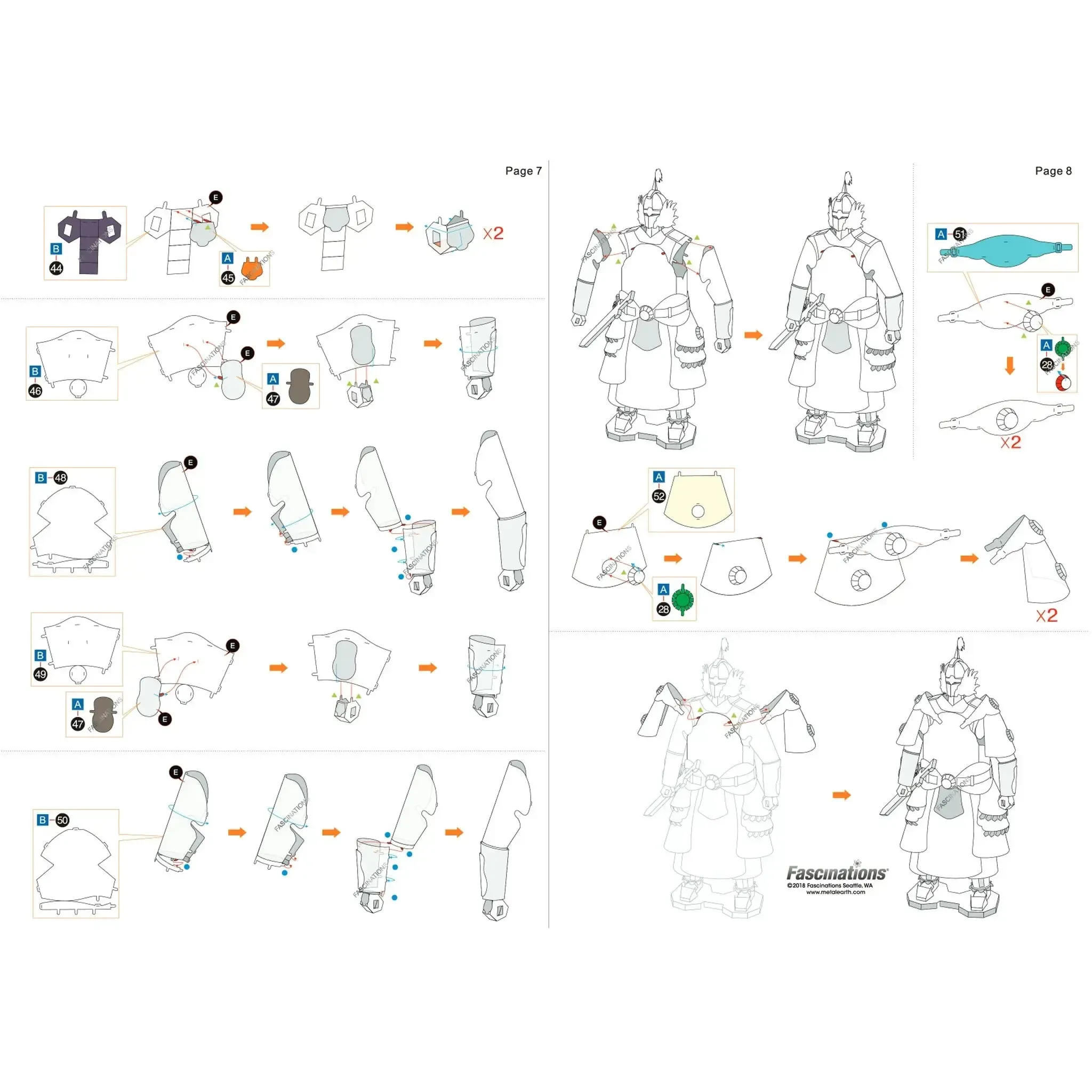 Chinese Ming Warrior Armor Figure Model Kit (Steel, Moderate Difficulty) - Fascinations - Metal Earth Series - (2022) - Image 12