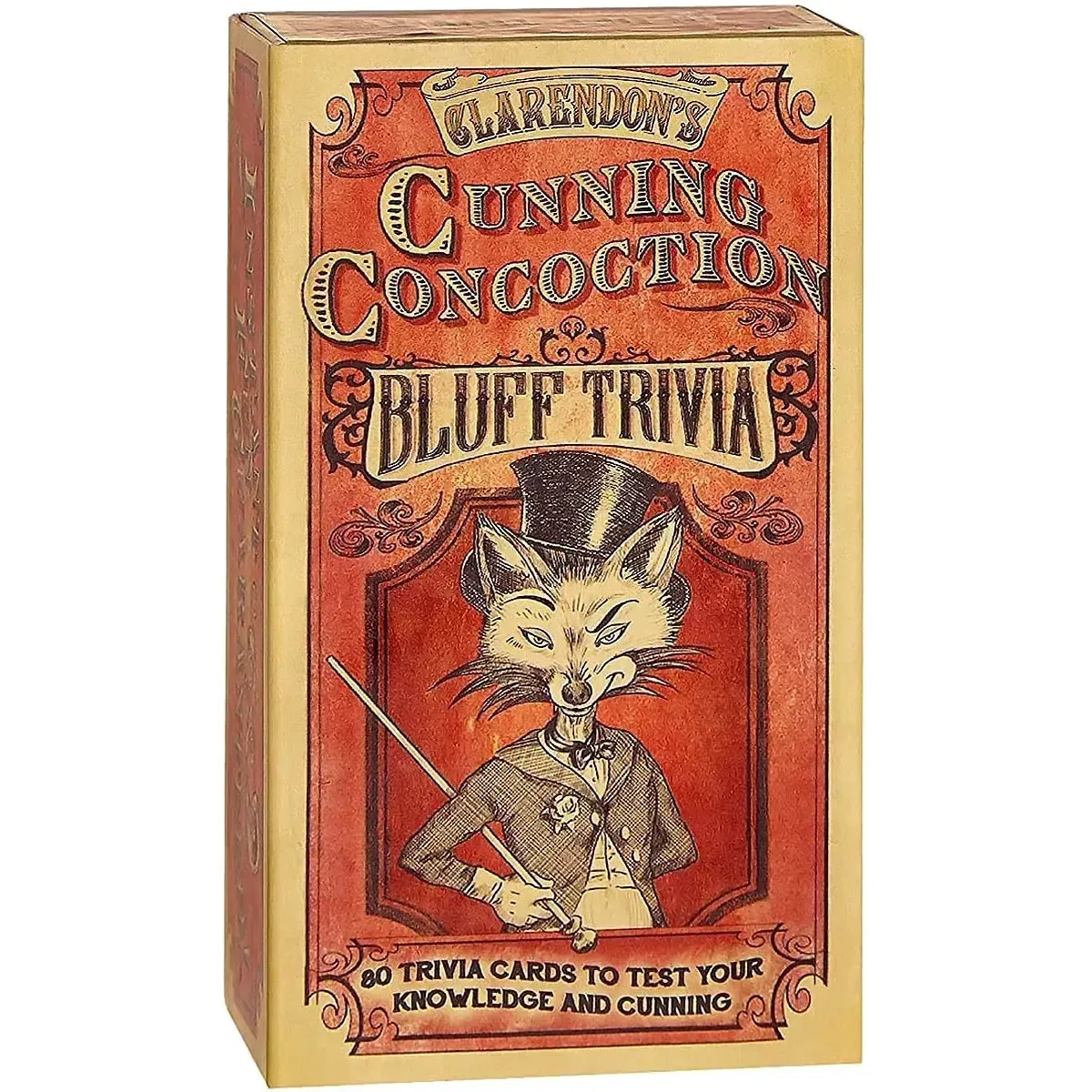 Clarendon's Cunning Concoction Bluff Trivia - Bluffing Vintage Card Game for Family and Adults (2+ Players, Age 10+) - University Games - Front Porch Classics Series