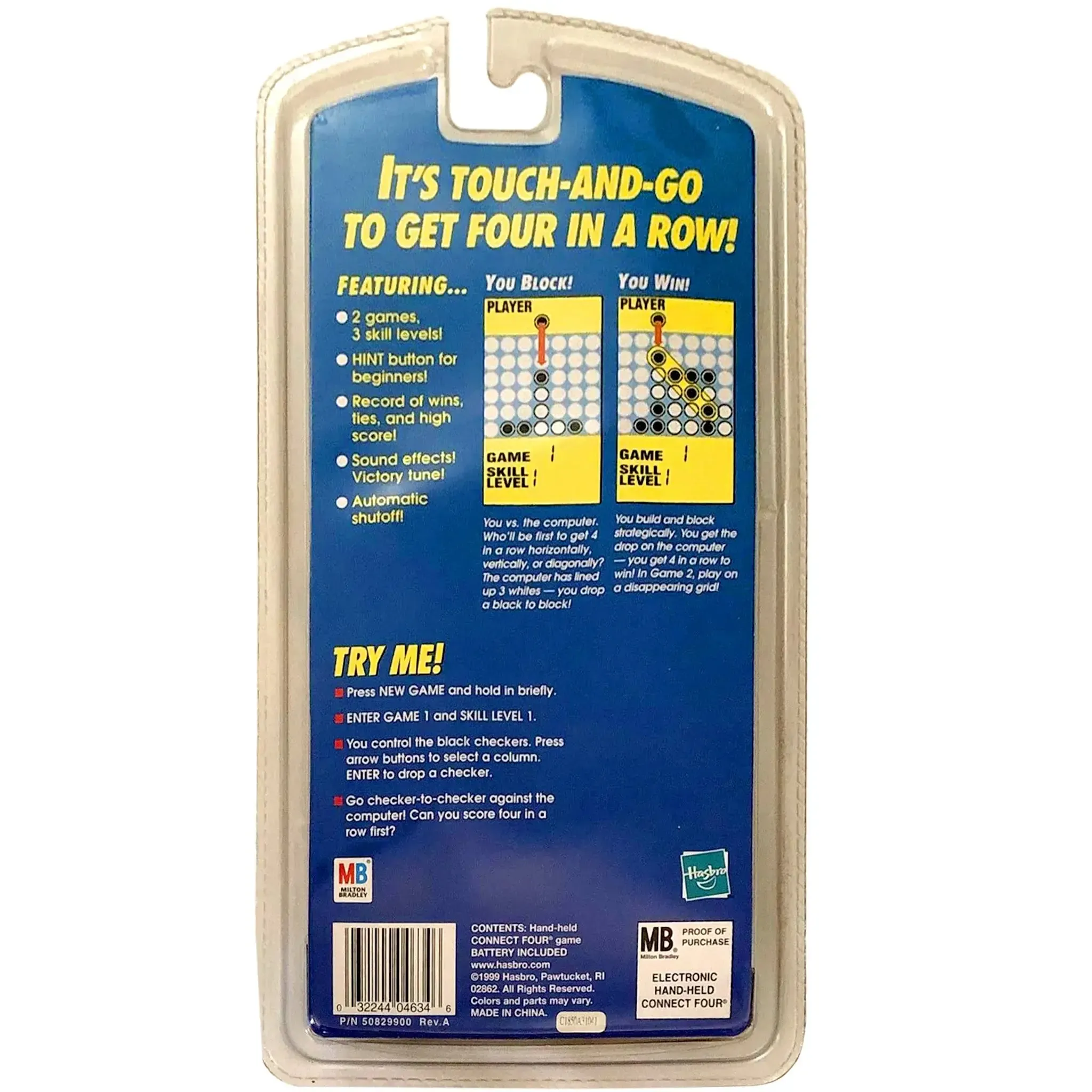 Connect Four - Electronic Handheld Game - Hasbro [Milton Bradley] - (1999) - Image 3