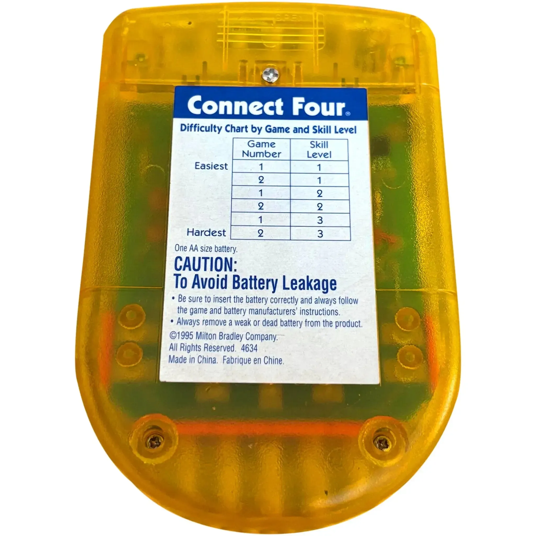 Connect Four - Electronic Handheld Game - Hasbro [Milton Bradley] - (1999) - Image 4