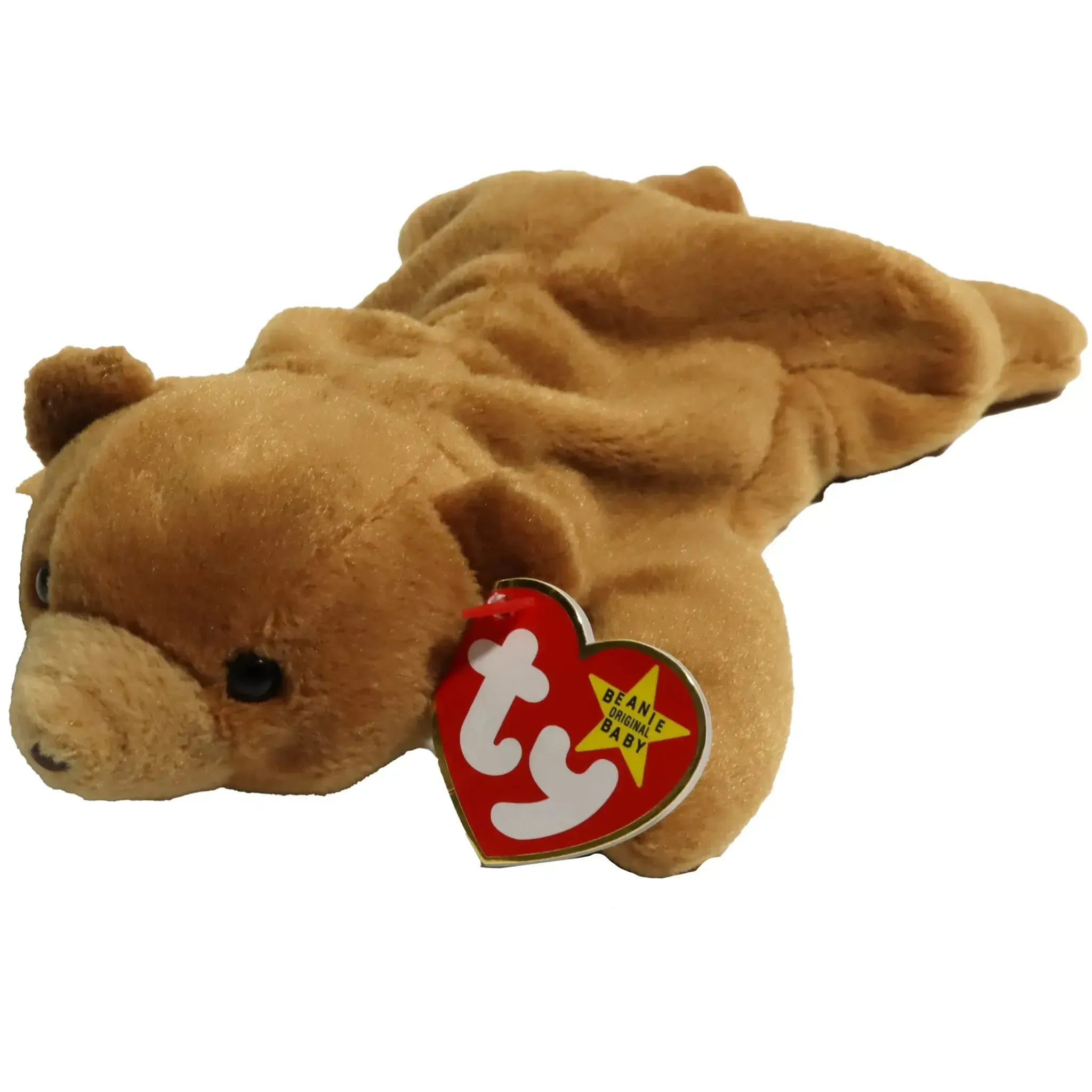 Cubbie the Bear Plush (8", Style 4010) - Ty - Original Beanie Babies Series (1993)