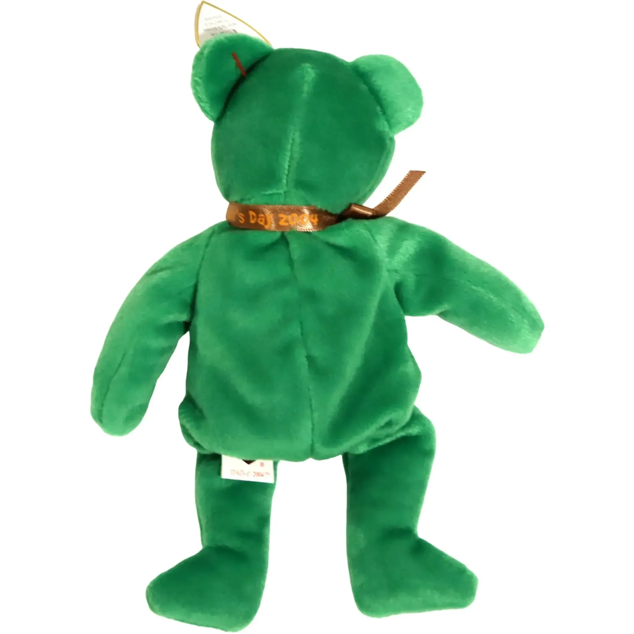 Dad-e the Super Dad Green Bear Plush (8") - Ty - Original Beanie Babies Series (2004) - Image 2