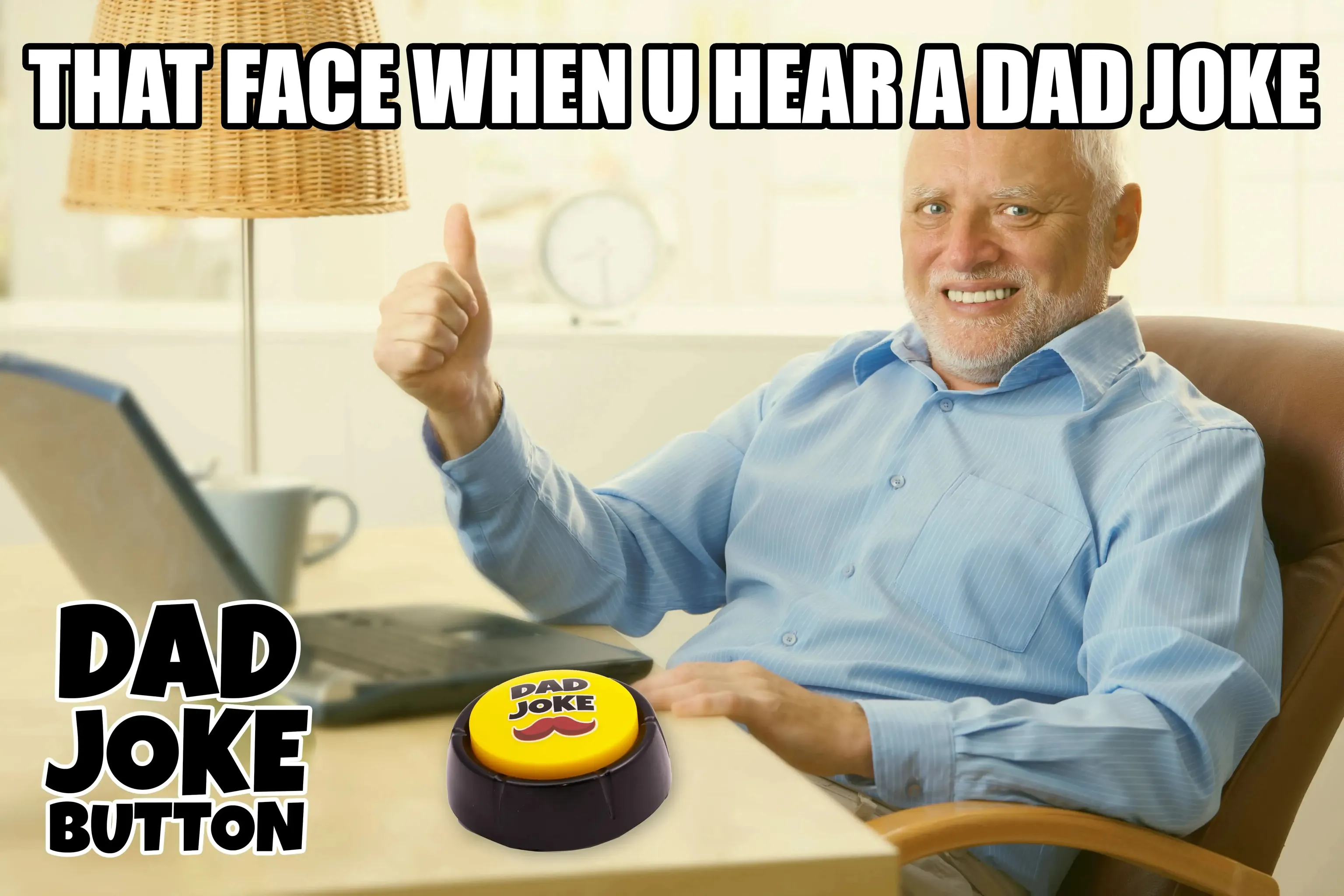 The Original Dad Joke Button | Funny Dad Jokes Gift for Dad | Fathers Day Gifts, Dad Birthday Gift from Daughter Son | Gag Gifts for Men, White Elephant Gifts for Adults - Image 21