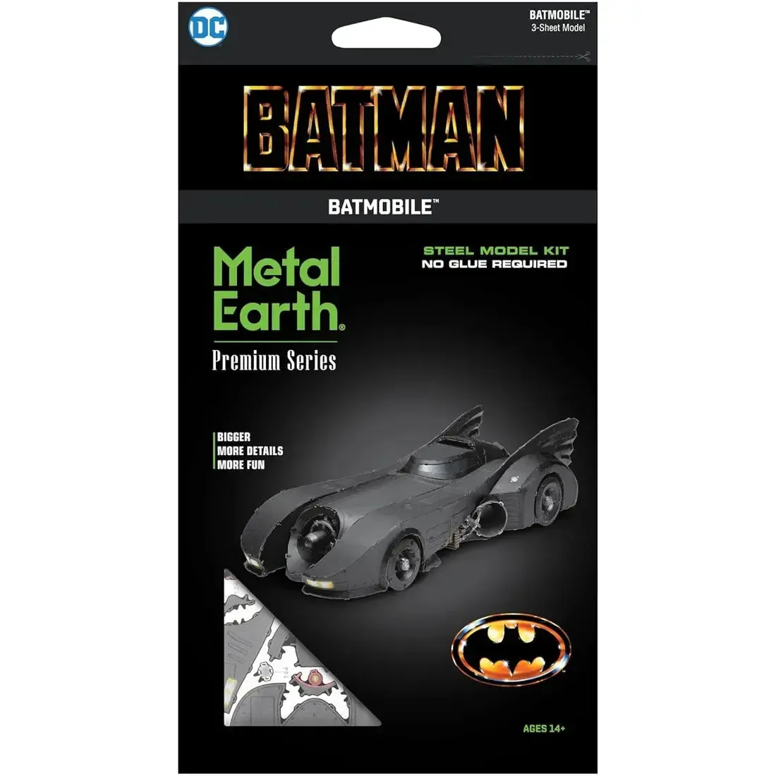 DC Comics [Batman] - Batmobile Car Figure Model Kit (Steel, Challenging Difficulty) - Fascinations - Metal Earth Premium Series
