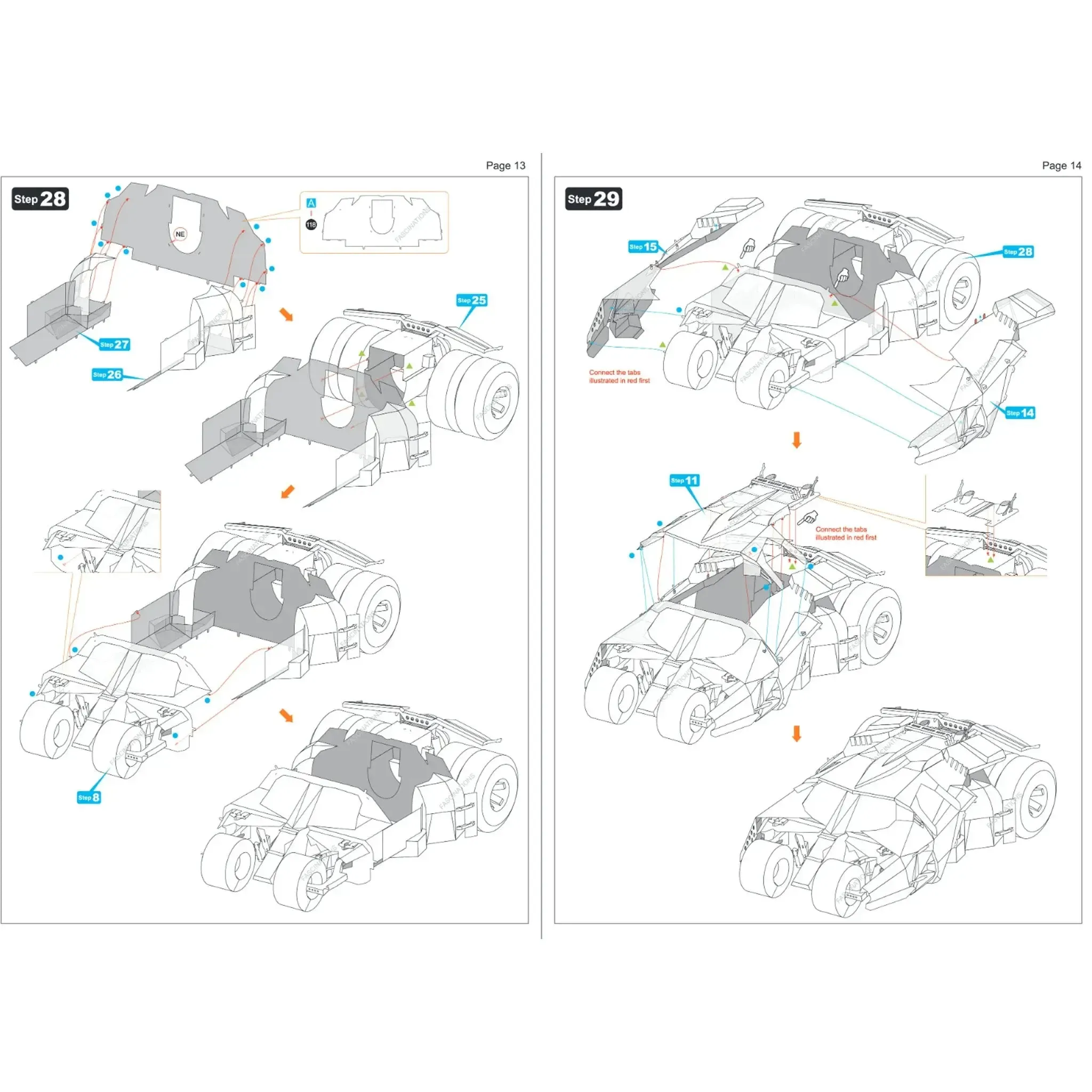 DC Comics [Batman: The Dark Knight Trilogy] - Batman Tumbler Vehicle 3D Figure Model Kit (Steel, Hard Difficulty) - Fascinations - Metal Earth Premium Series - (2024) - Image 13