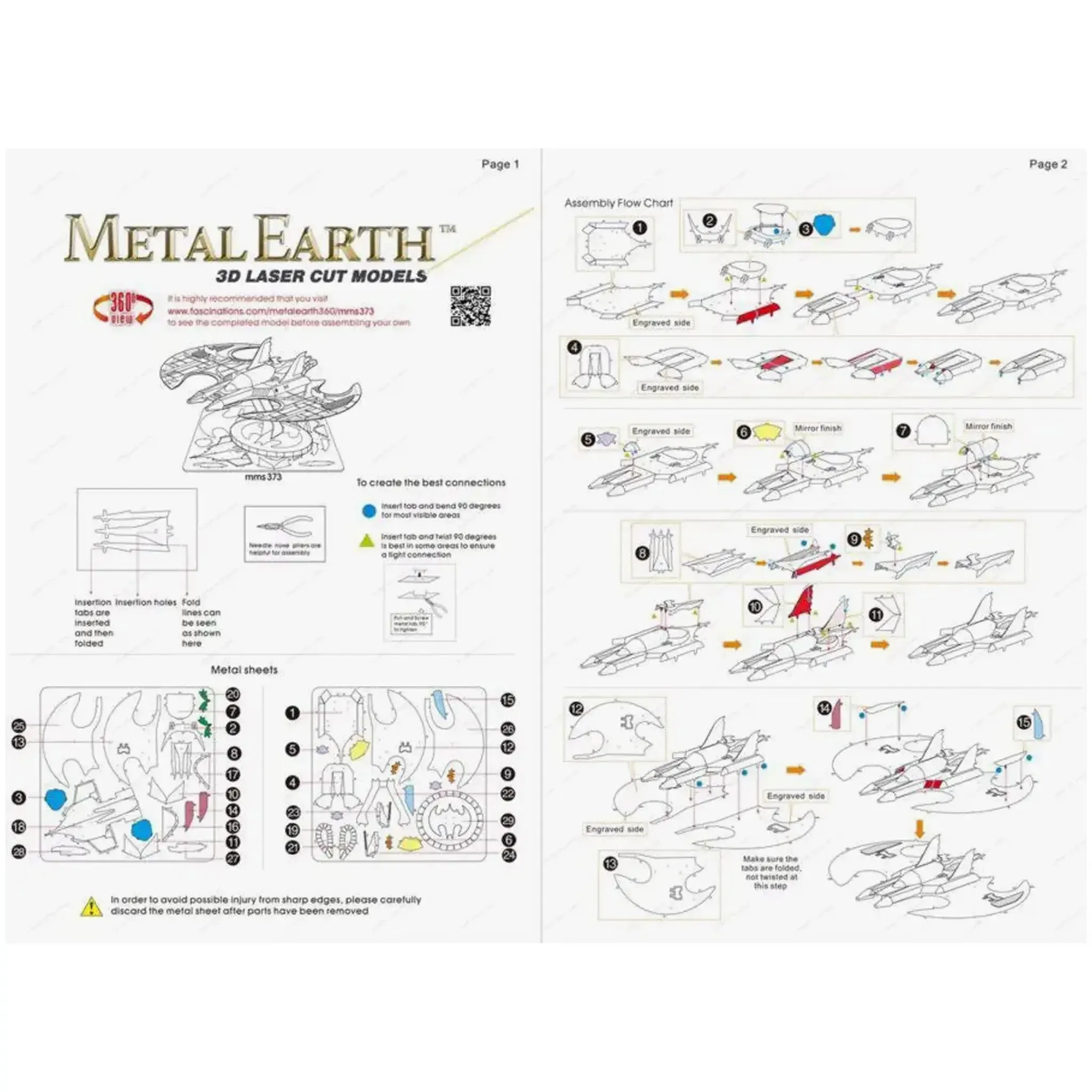 DC Comics [Batman] - Unpainted Batwing Figure Model Kit (Steel, Challenging Difficulty) - Fascinations - Metal Earth Series - Image 9