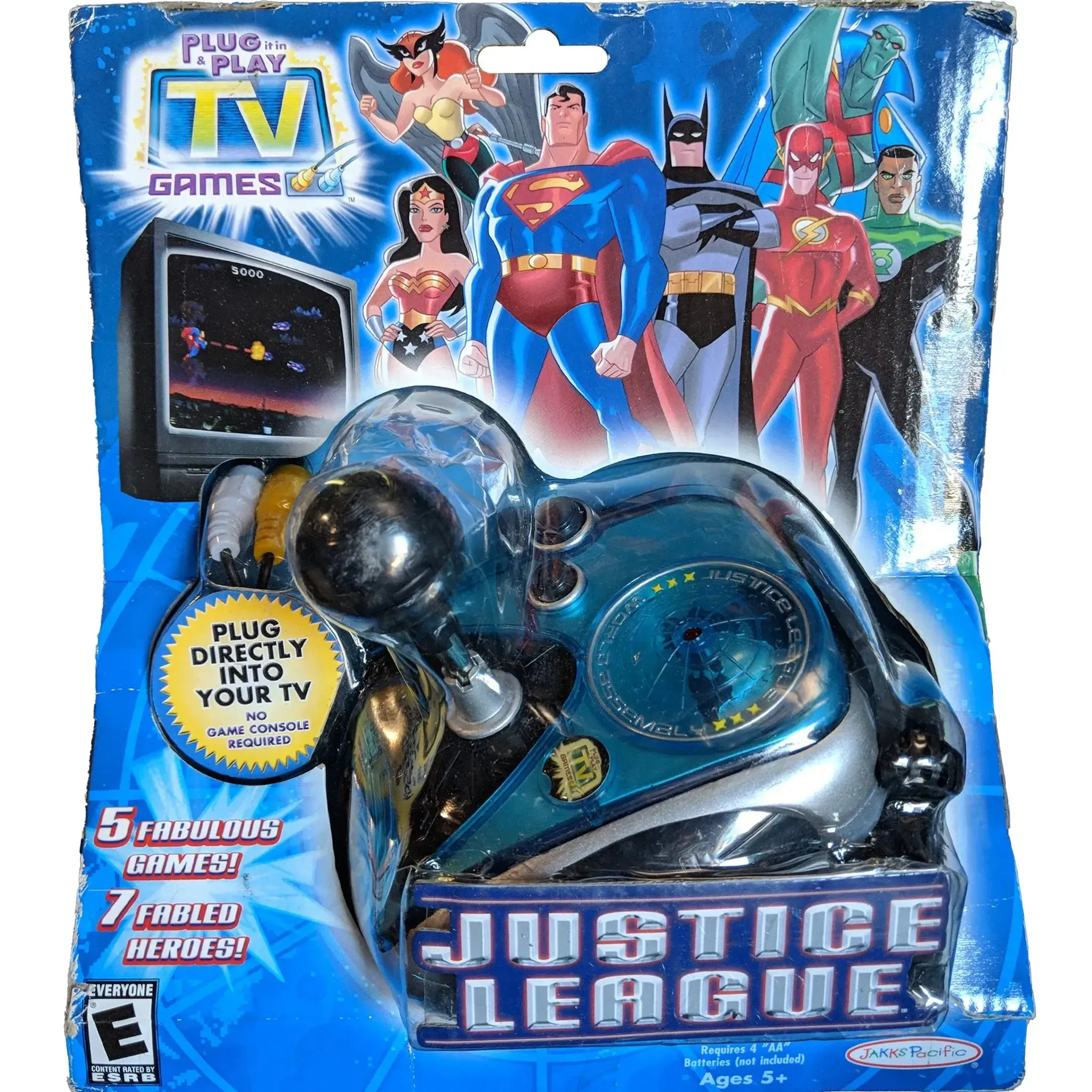 DC Comics - Justice League 5-in-1 Plug & Play Electronic TV Game - Jakks Pacific - TV Games Series - (2005)