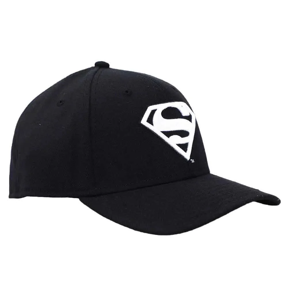 DC Comics: Superman - Snapback Hat (Black / White, Elite Flex, Pre-Curved Bill) - Bioworld - Image 3