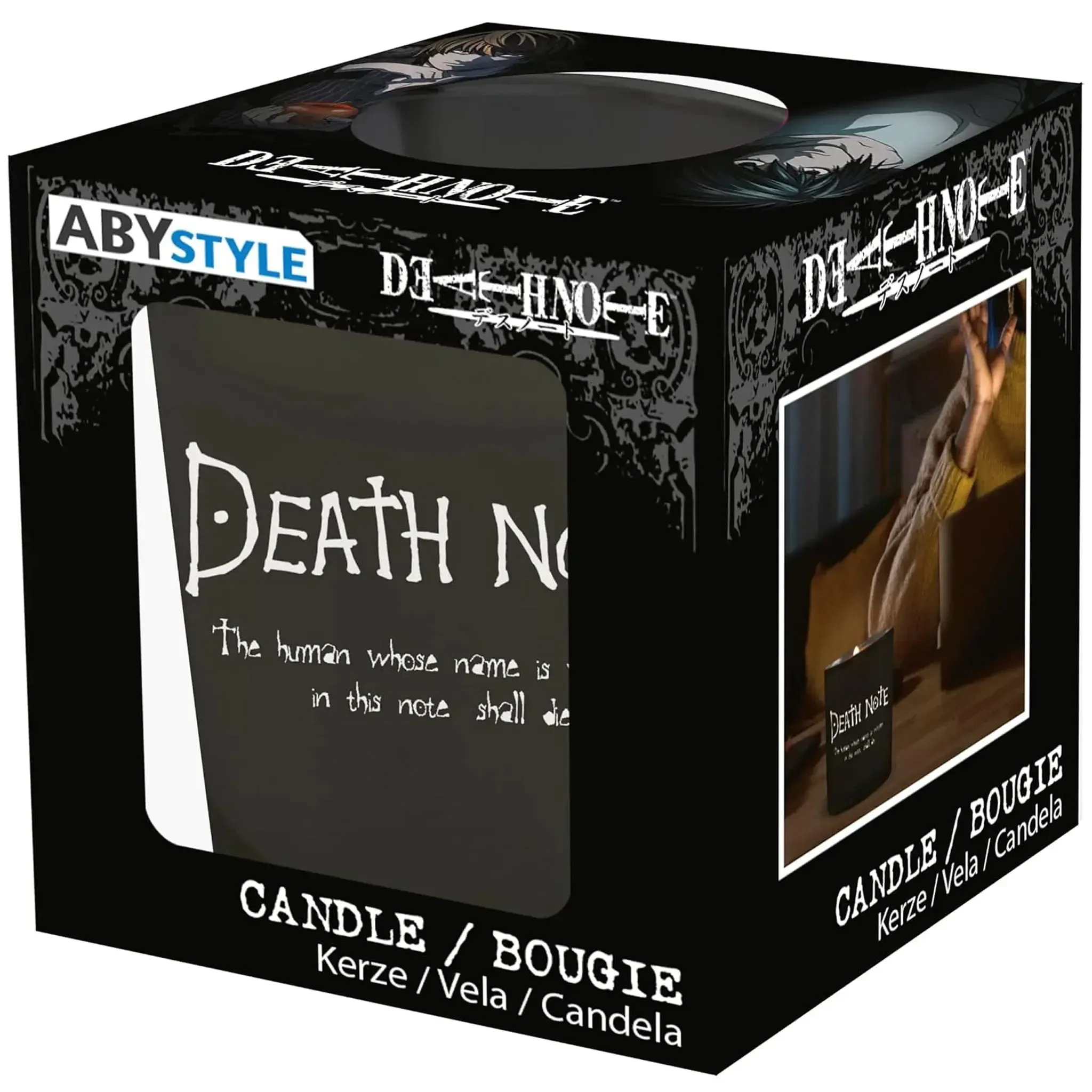 Death Note - Light, Ryuk & Death Note Rules Wax Candle Glass Jar (3.5", 30 Hours Burn Time) - ABYstyle