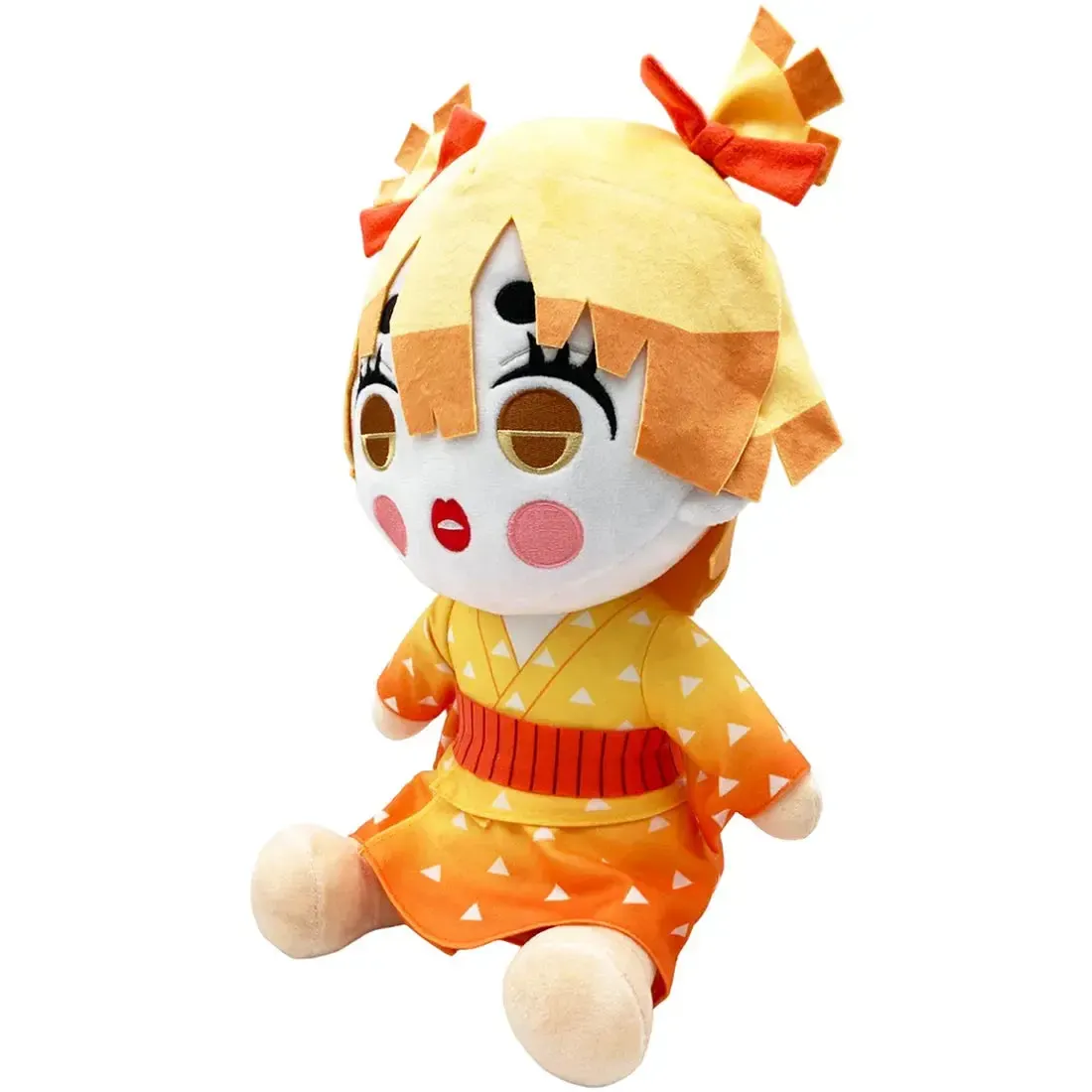 Demon Slayer [Entertainment District Arc] - Sitting Zenitsu Agatsuma With Makeup Jumbo Plush (12") - Great Eastern Entertainment - Image 3