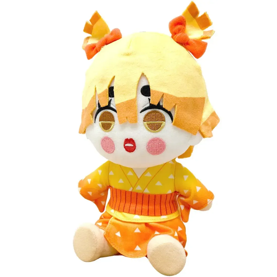 Demon Slayer [Entertainment District Arc] - Sitting Zenitsu Agatsuma With Makeup Plush (7") - Great Eastern Entertainment - Image 3