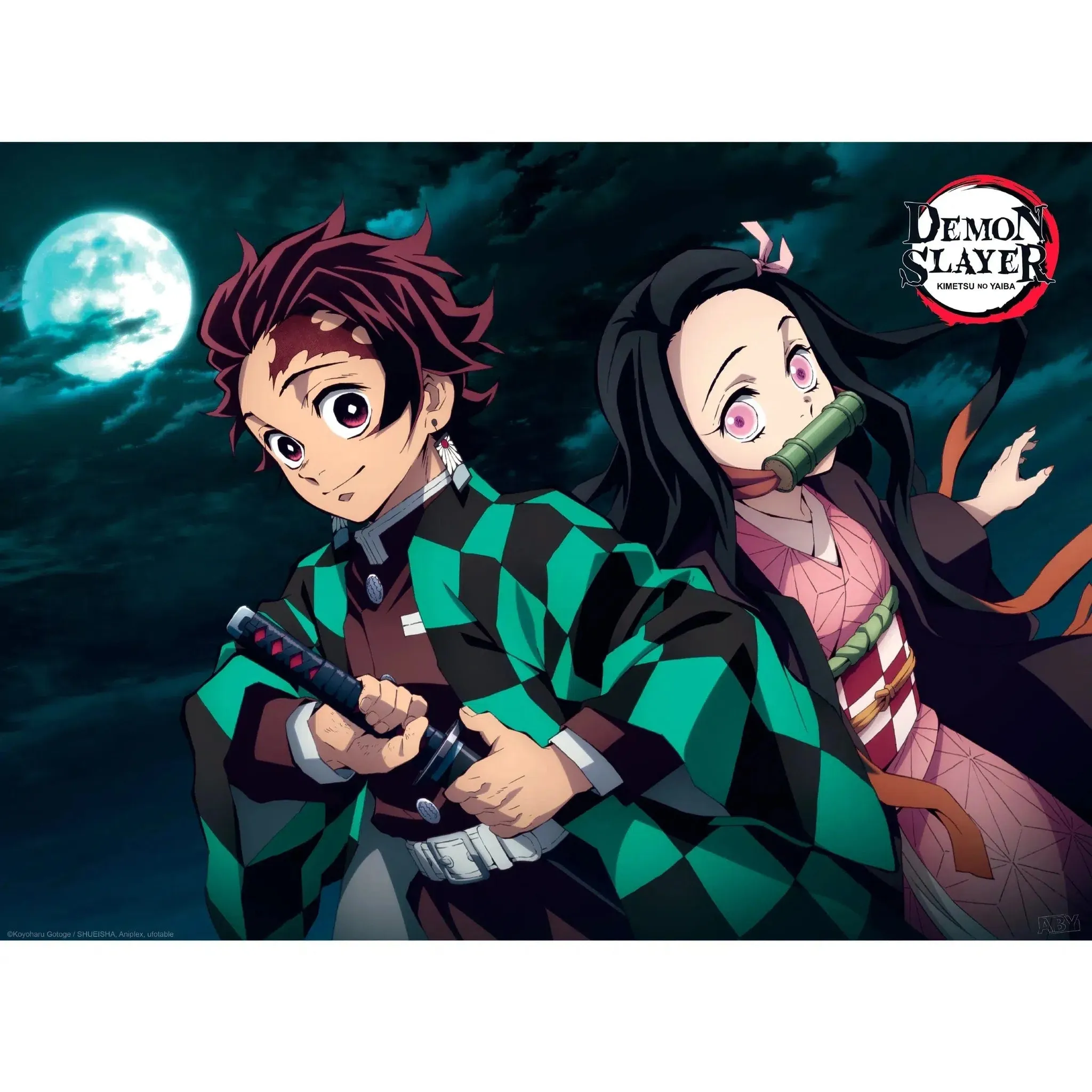 Demon Slayer - Tanjiro, Nezuko, Inosuke & Zenitsu Group Boxed Poster Set (20.5"x15") - ABYstyle - Image 2