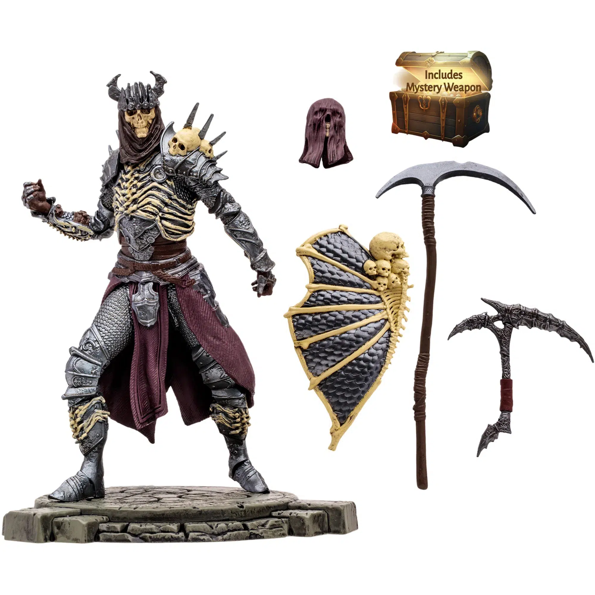 Diablo IV - Bone Spirit Necromancer Action Figure with Mystery Weapon (6") - McFarlane Toys - Image 3