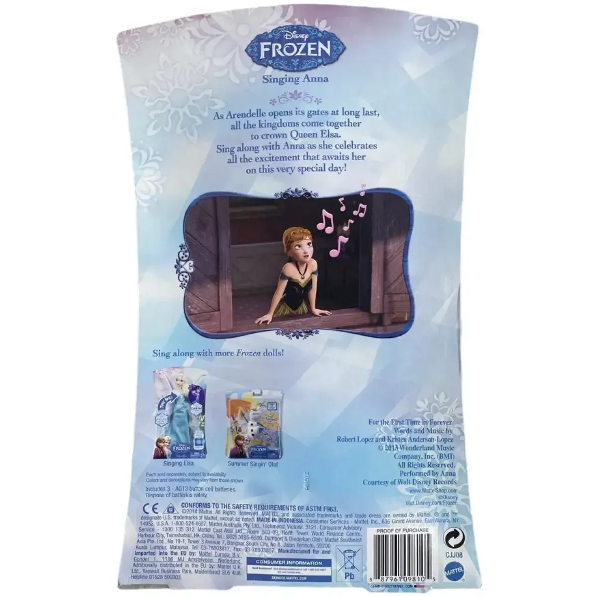 Disney [Frozen] - Singing Anna Doll (11") - Mattel - Image 3