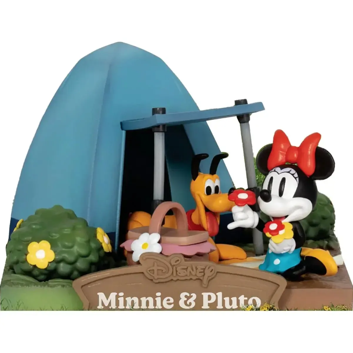 Disney - Minnie & Pluto Camping Diorama Statue Figure (6") - Beast Kingdom - D-Stage Series (DS-146)