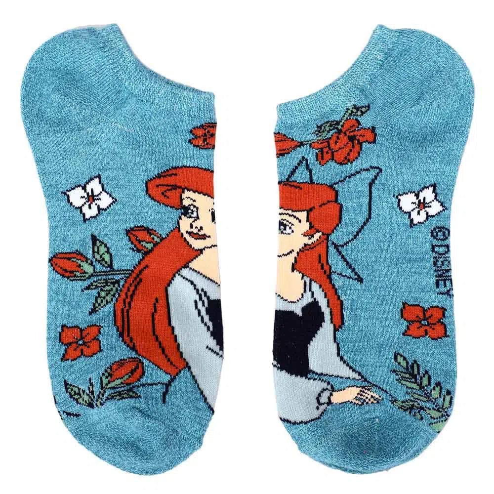Disney - Princess Floral Ankle Socks (5 Pairs) - Bioworld - Image 3