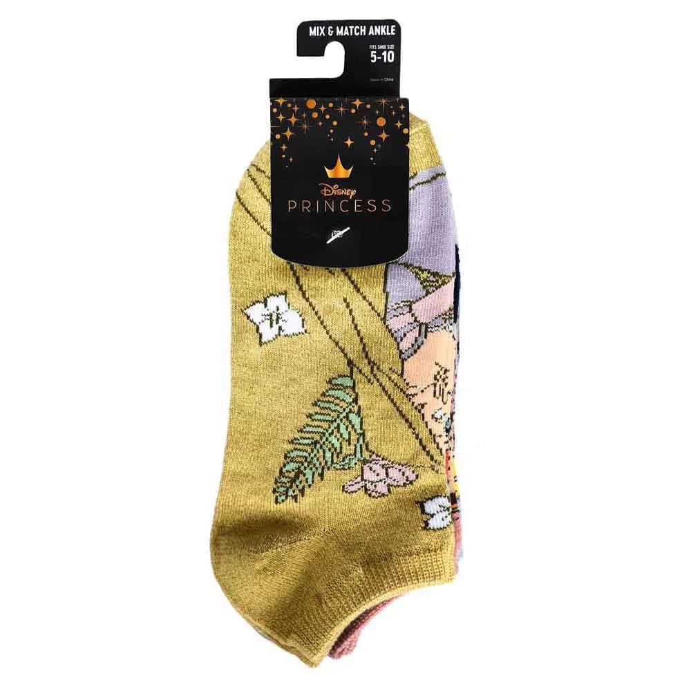 Disney - Princess Floral Ankle Socks (5 Pairs) - Bioworld - Image 8