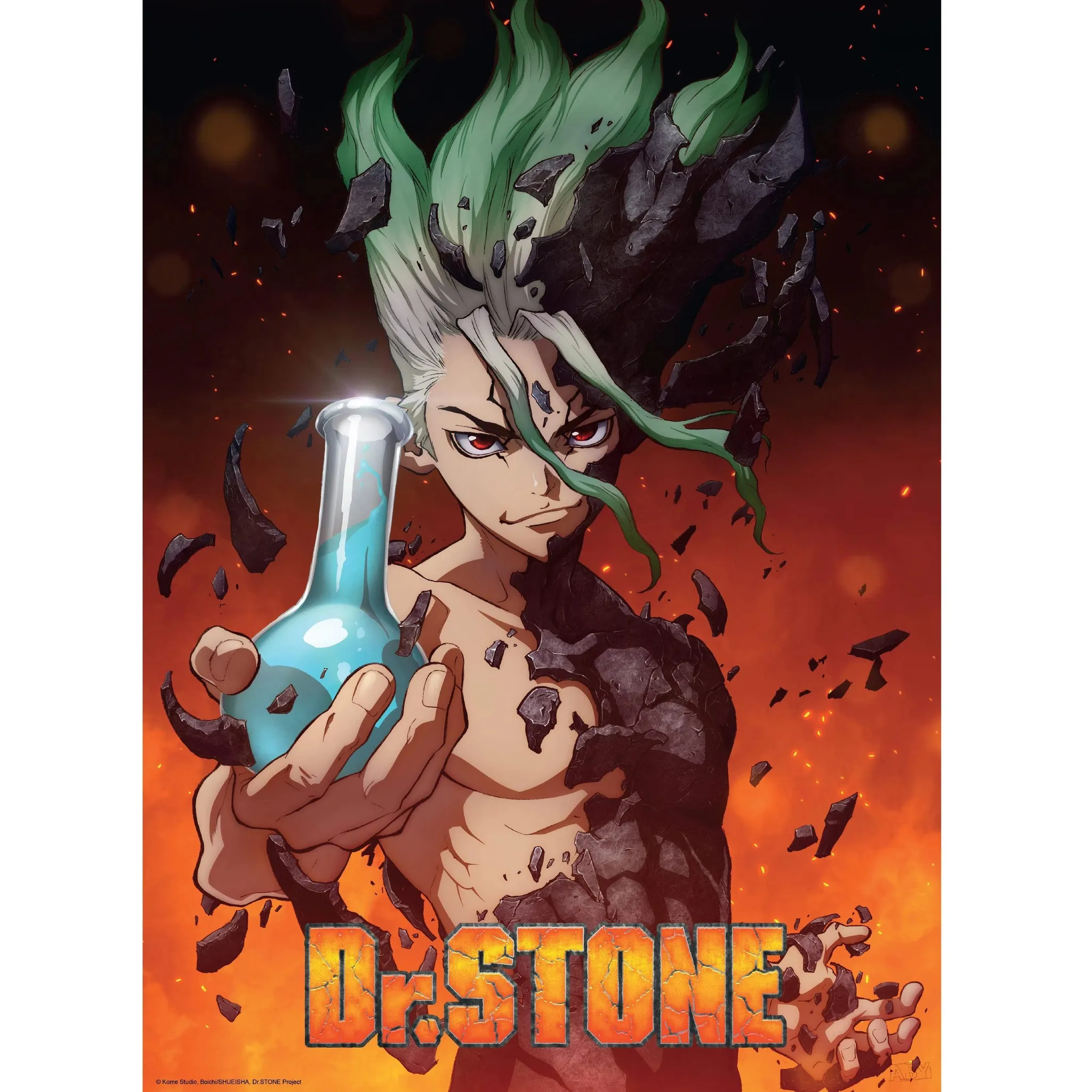 Dr. Stone - Senku Ishigami with Flask & The Kingdom of Science Boxed Poster Set (20.5"x15") - ABYstyle - Image 3