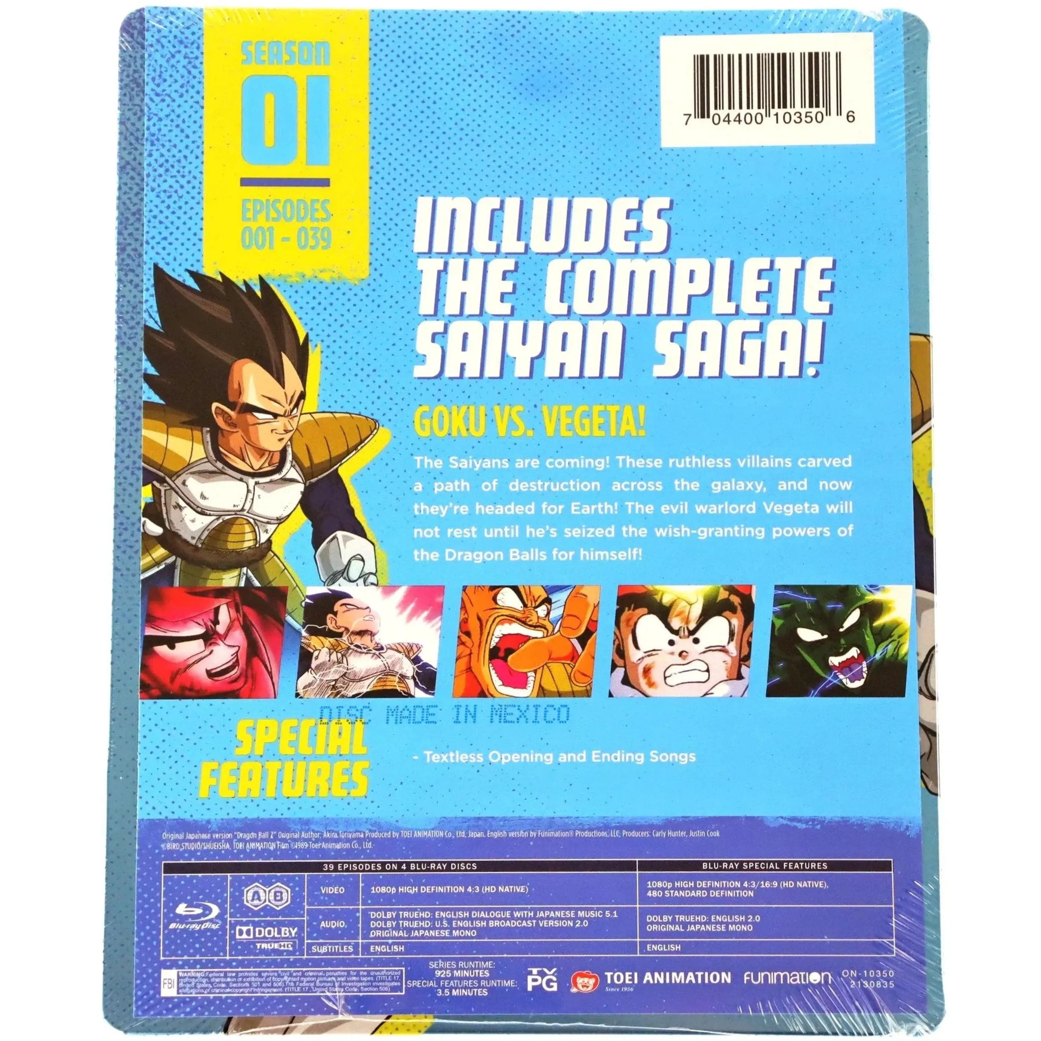 Dragon Ball Z: Season 1 (Steelbook Edition) - Episodes 1-39 - Blu-Ray - Image 2