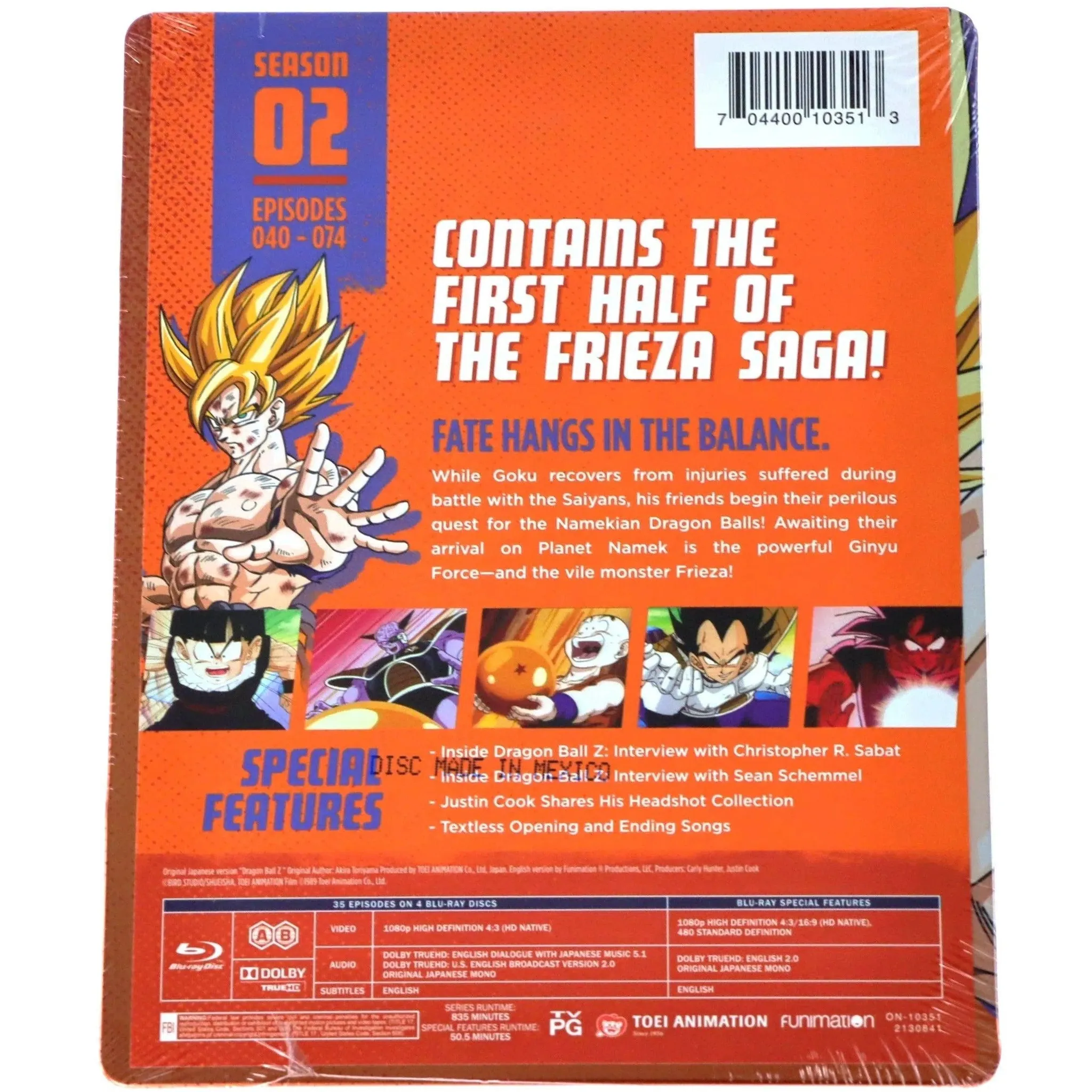 Dragon Ball Z: Season 2 (Steelbook Edition) - Episodes 40-74 - Blu-Ray - Image 2