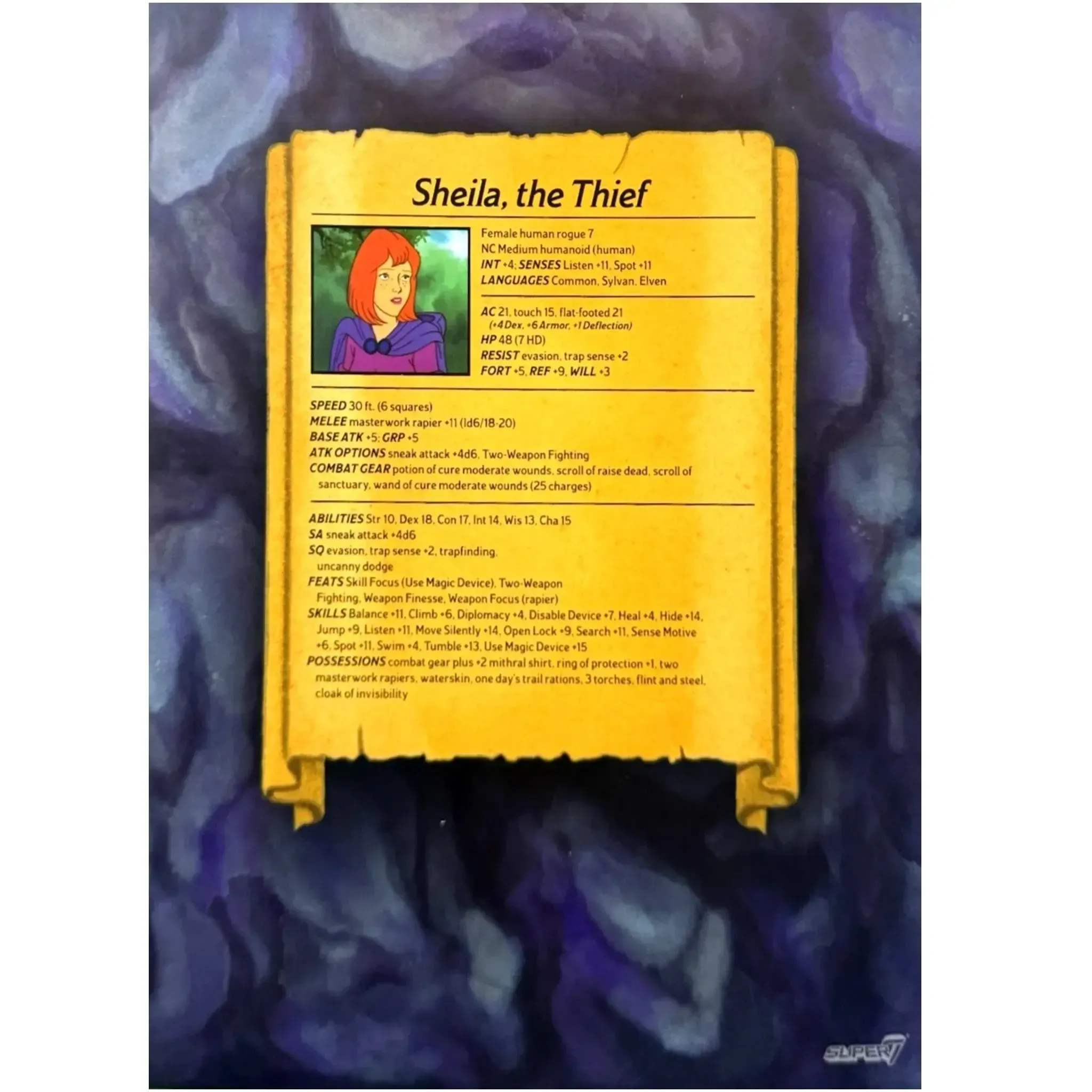 Dungeons & Dragons: The Animated Series - Sheila the Thief Action Figure (7") - Super7 - Ultimates! Wave 1 - (2024) - Image 3