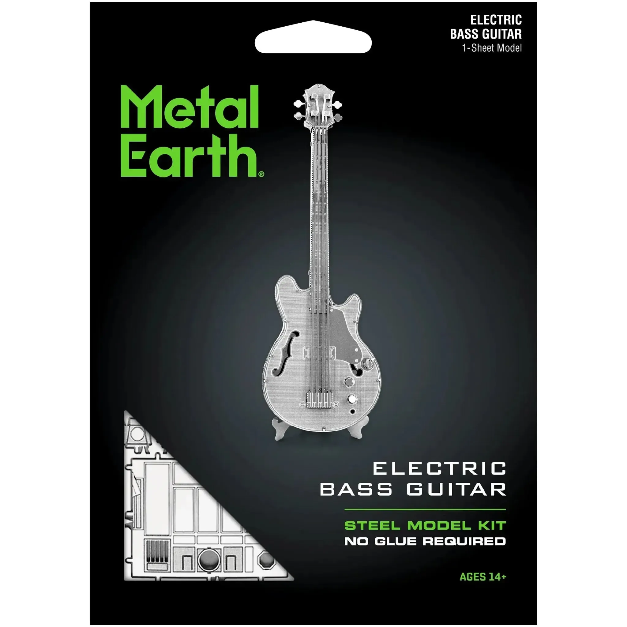 Electric Bass Guitar 3D Figure Model Kit (Steel, Easy Difficulty) - Fascinations - Metal Earth Series - (2023)