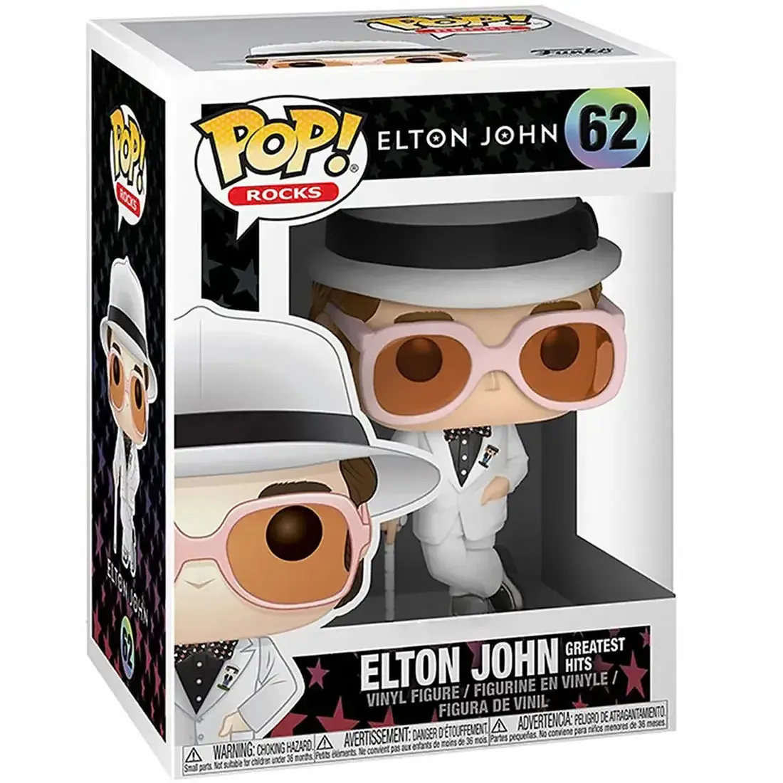 Elton John - Greatest Hits Album White Jacket Elton John Figure (3.75") - Funko - Pop! Rocks Series (62)