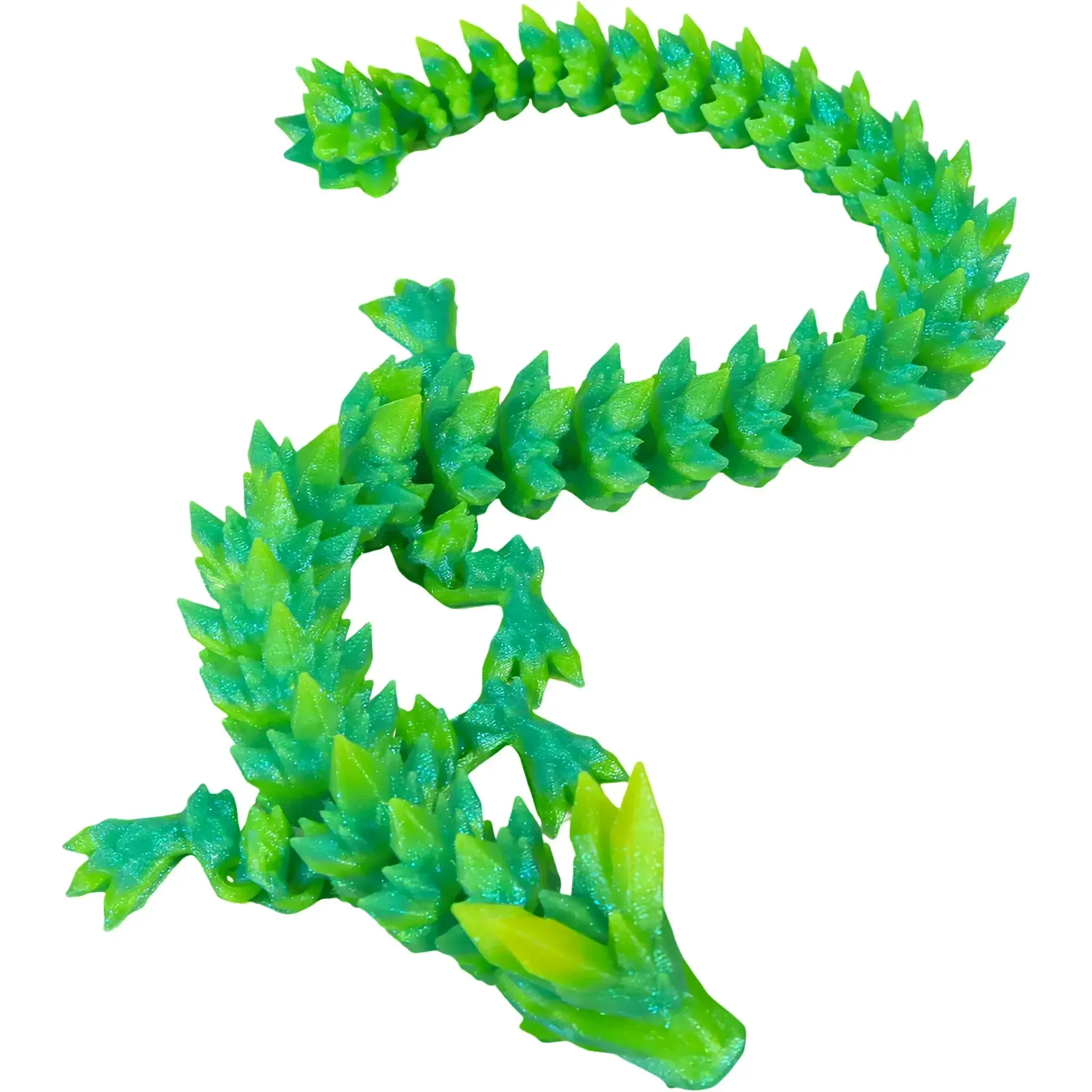 Emerald Spike Dragon Hatchling Toy Figure with Egg (3D Printed) - Wonderland Workshop - Image 3