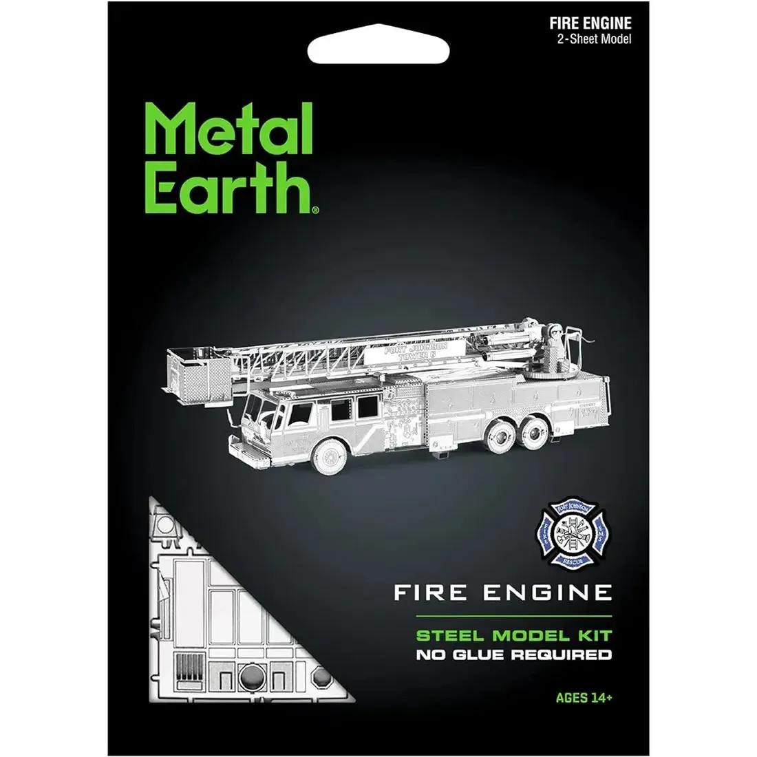 Fire Engine Truck Figure Model Kit (Steel, Moderate Difficulty) - Fascinations - Metal Earth Series
