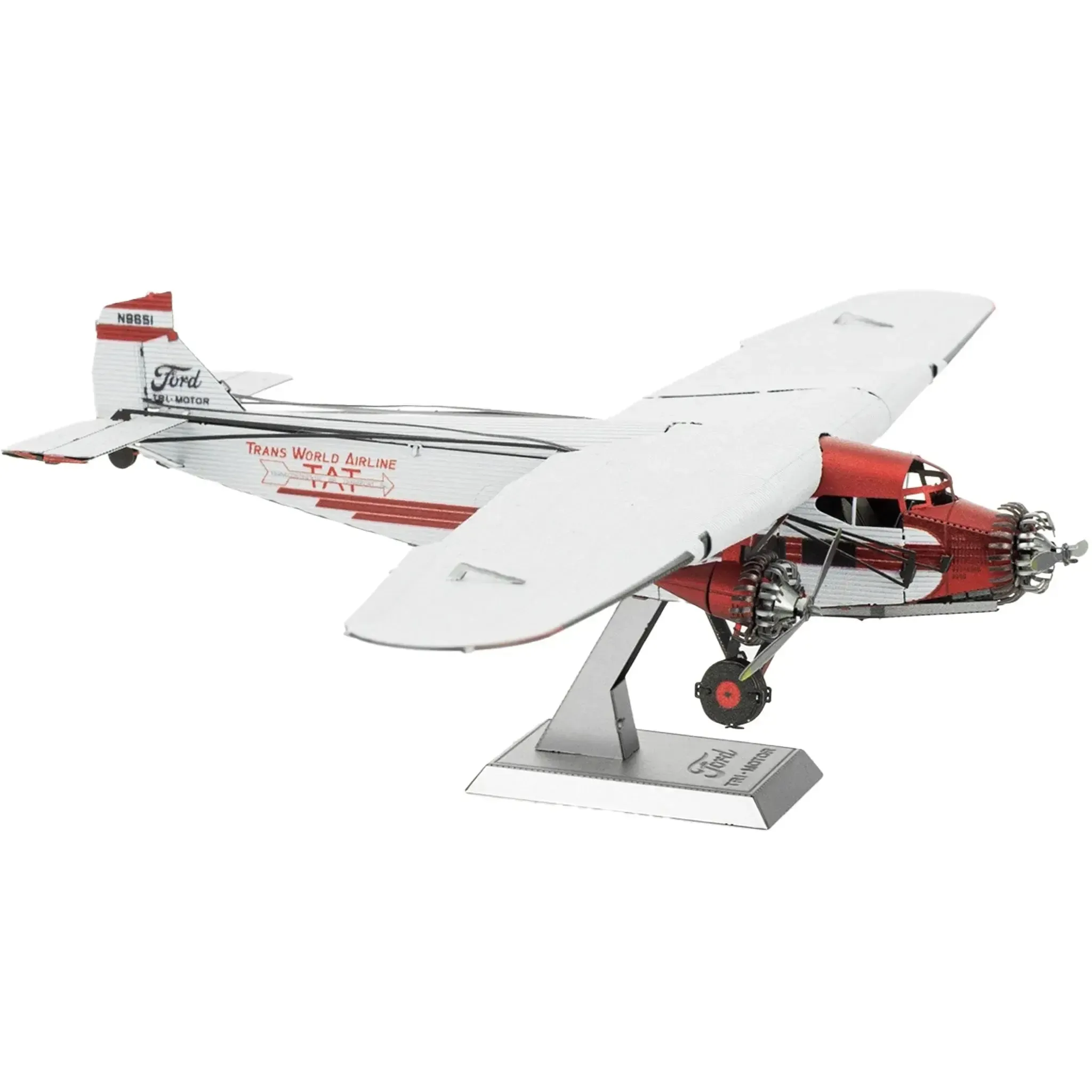 Ford - Trimotor Airplane 3D Figure Model Kit (1:120 Scale, Steel, Moderate Difficulty) - Fascinations - Metal Earth Series - (2022) - Image 6