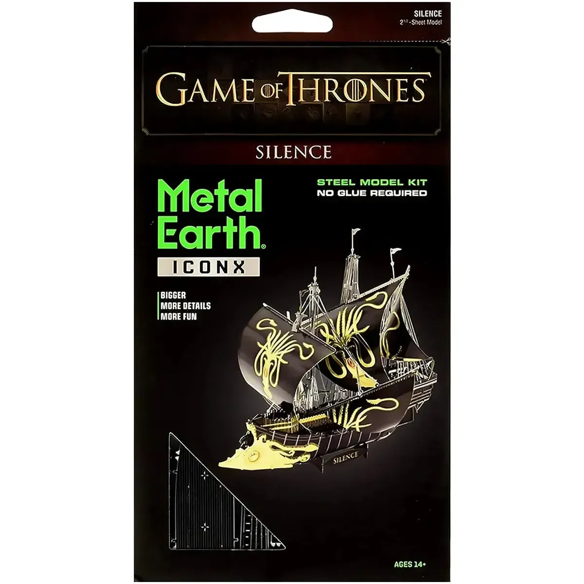 Game of Thrones - Silence Ship Figure Model Kit (Steel, Moderate Difficulty) - Fascinations - Metal Earth Iconx Premium Series