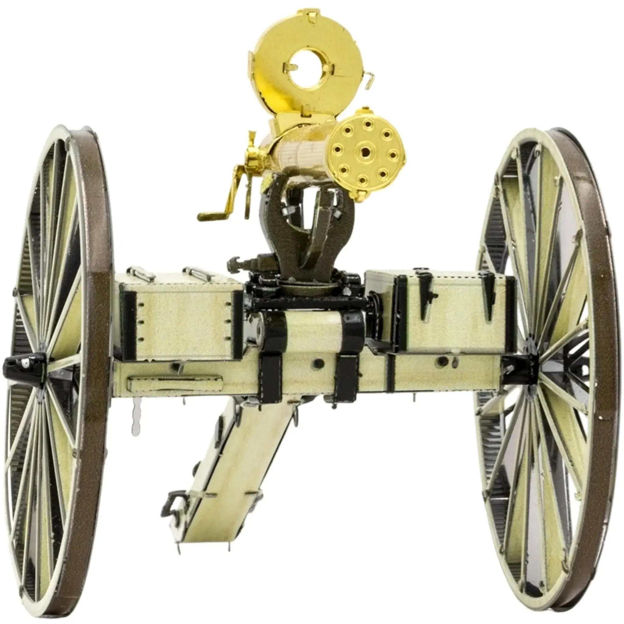 Gatling Gun Figure Model Kit (Steel, Moderate Difficulty) - Fascinations - Metal Earth Series - (2019) - Image 5