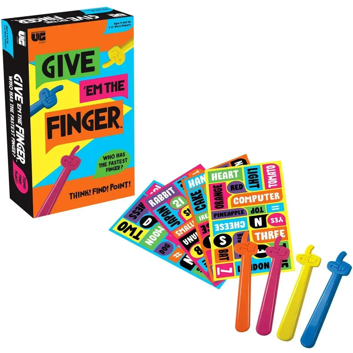 Give 'Em The Finger - Trivia Party Board Game for Family, Adults, and Children (3-6 Players, Ages 8+) - University Games - Image 2