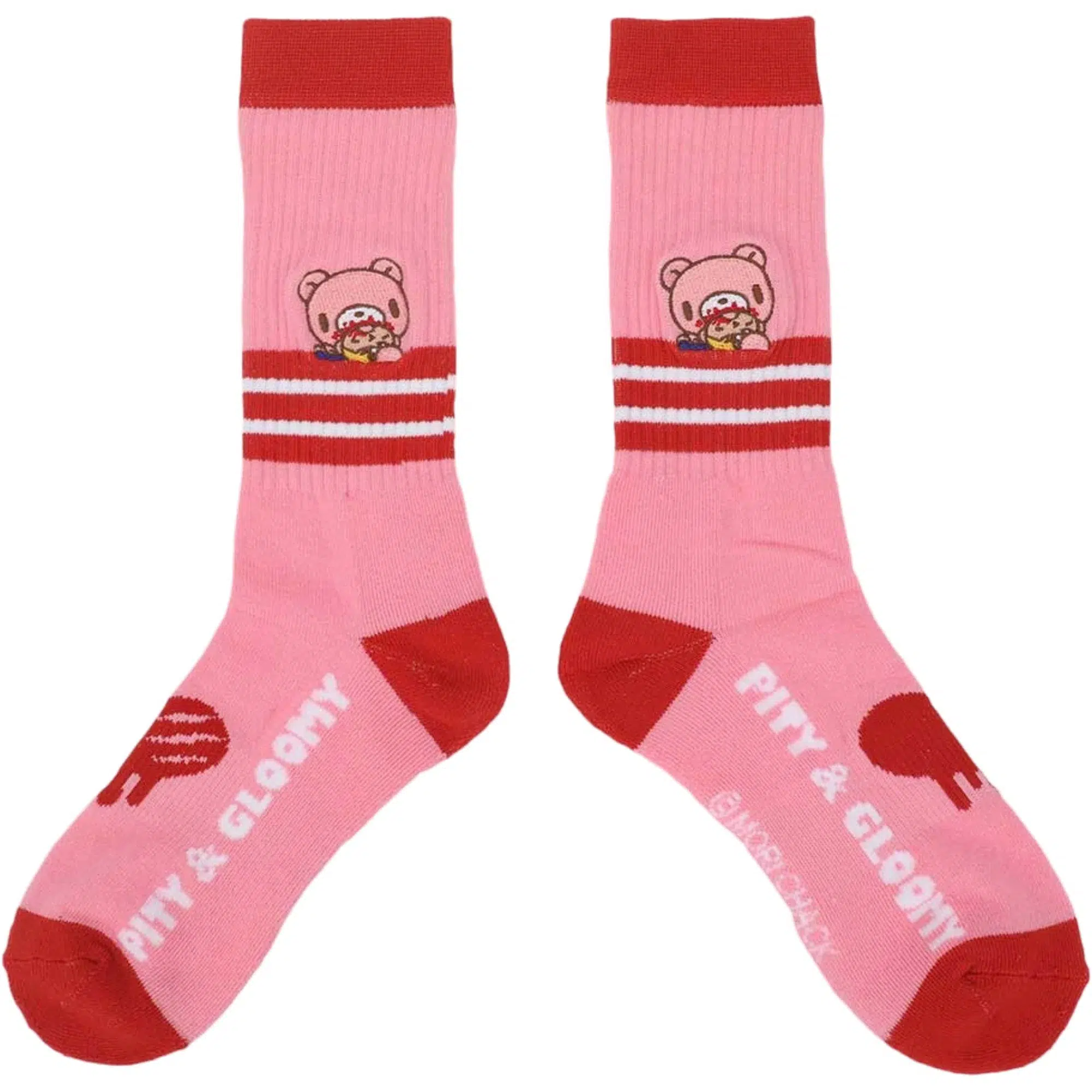 Gloomy Bear - "Pity & Gloomy" Peak-a-Boo Crew Socks (Embroidered) - Bioworld - Image 3
