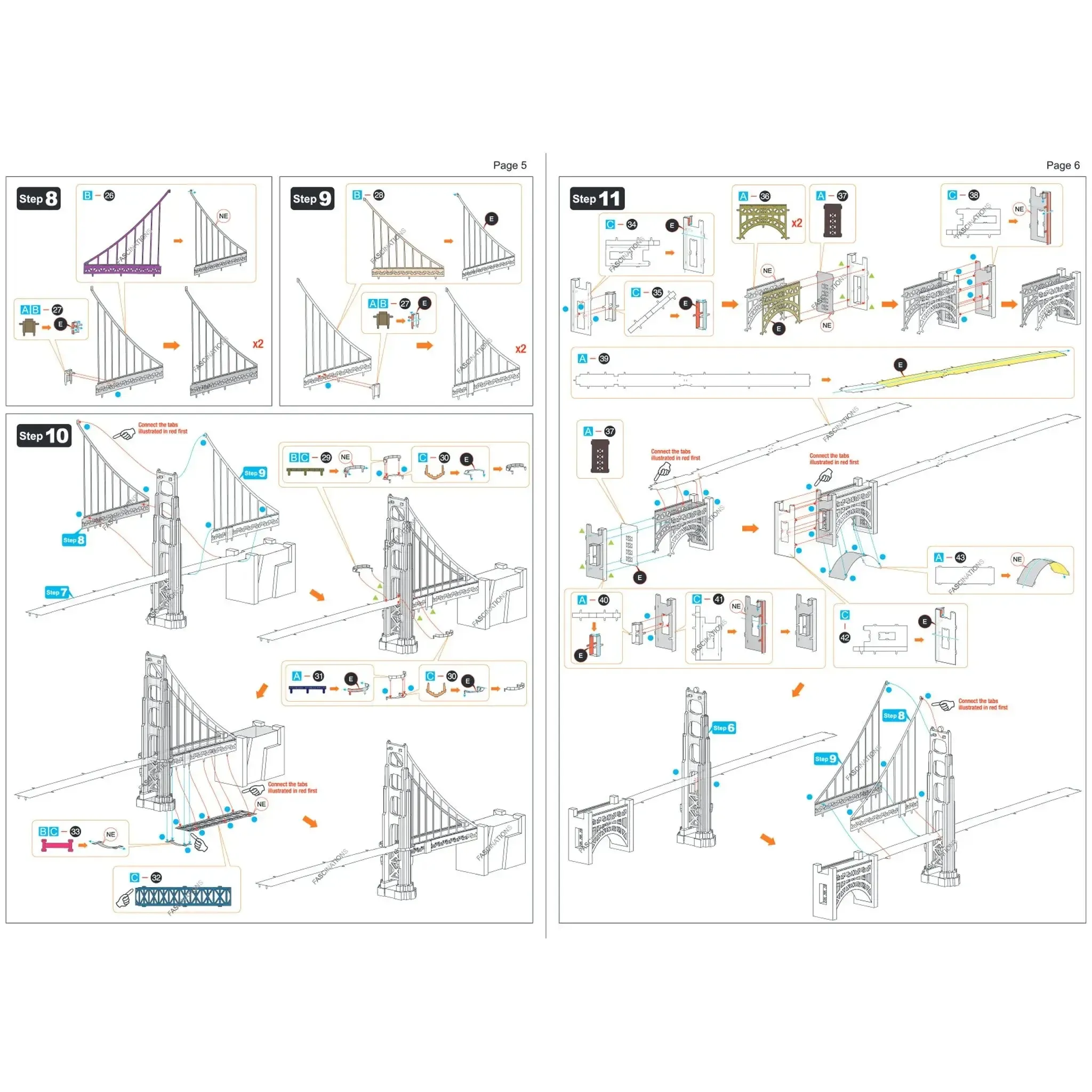 Golden Gate Bridge 3D Figure Model Kit (1:7535 Scale, Steel, Moderate Difficulty) - Fascinations - Metal Earth Premium Series - (2023) - Image 9