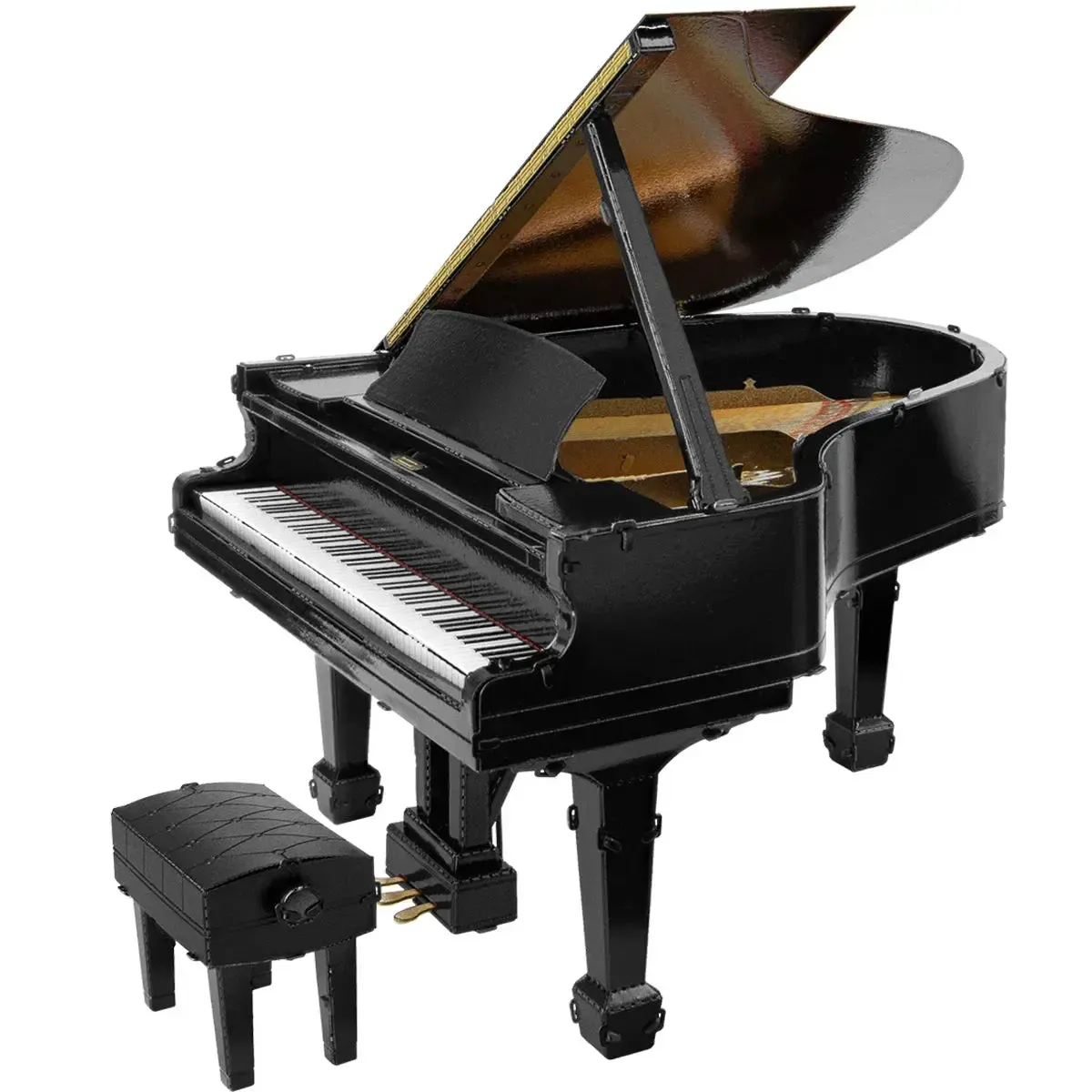 Grand Piano Figure Model Kit (Steel, Moderate Difficulty) - Fascinations - Metal Earth Series - Image 2