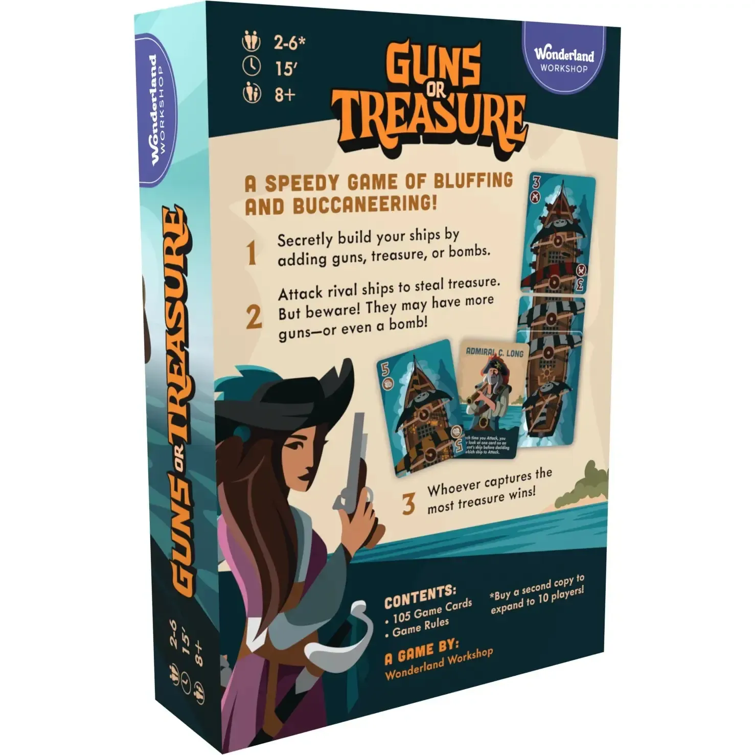 Guns or Treasure - Party Pirate Card Game for Family, Adults & Children (2-6 Players, Ages 8+) - Image 13