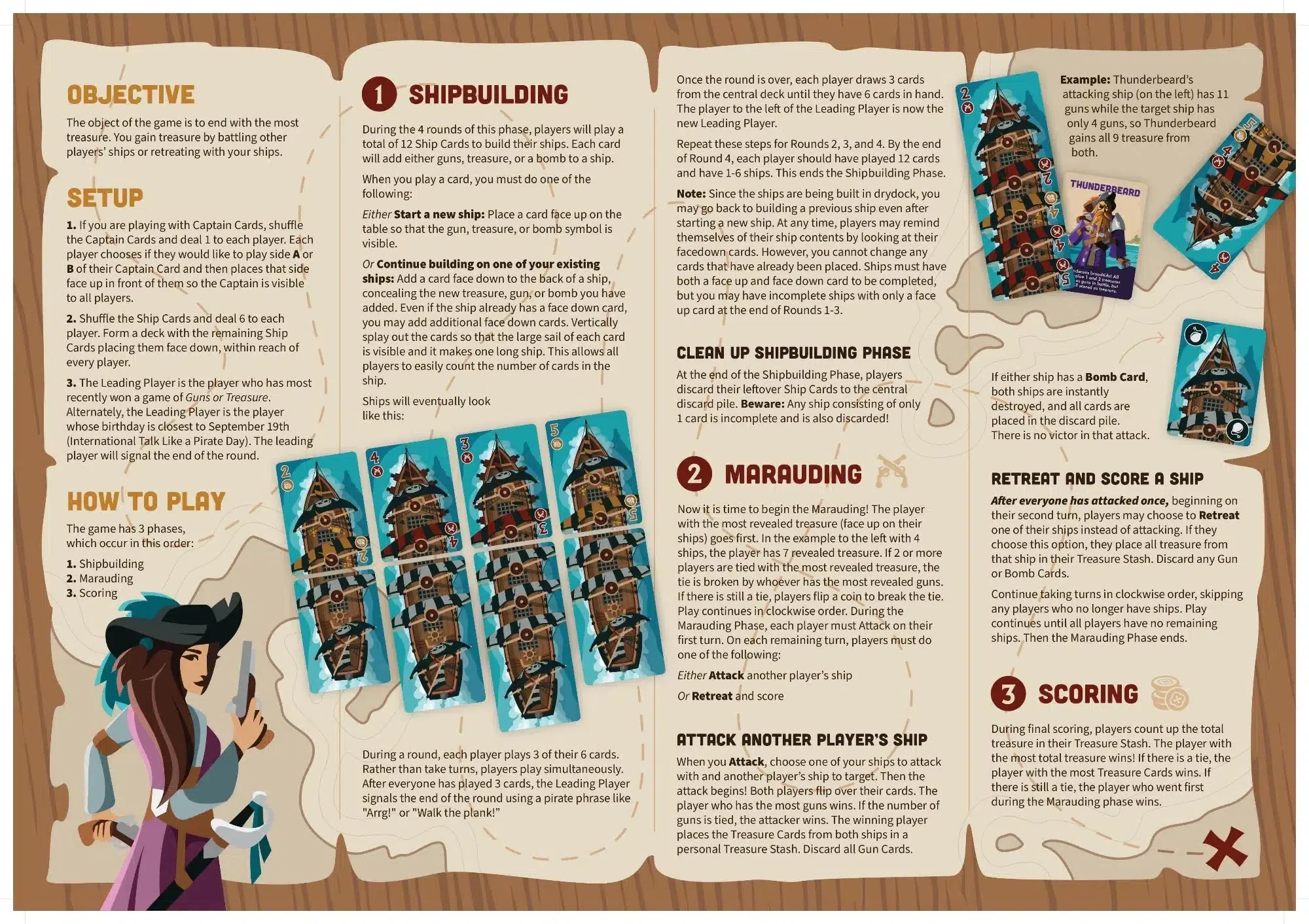 Guns or Treasure - Party Pirate Card Game for Family, Adults & Children (2-6 Players, Ages 8+) - Image 14