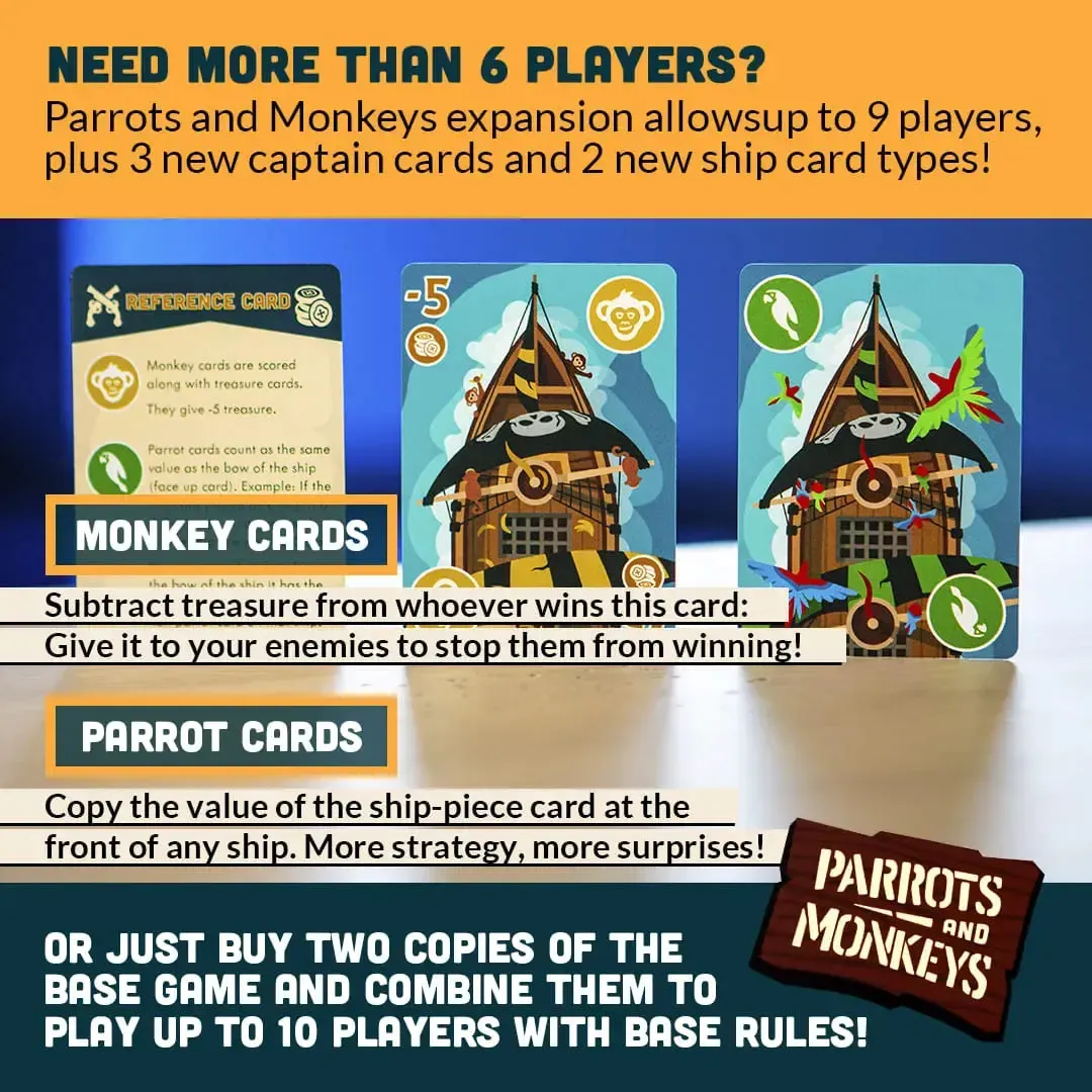 Guns or Treasure - Party Pirate Card Game for Family, Adults & Children (2-6 Players, Ages 8+) - Image 8