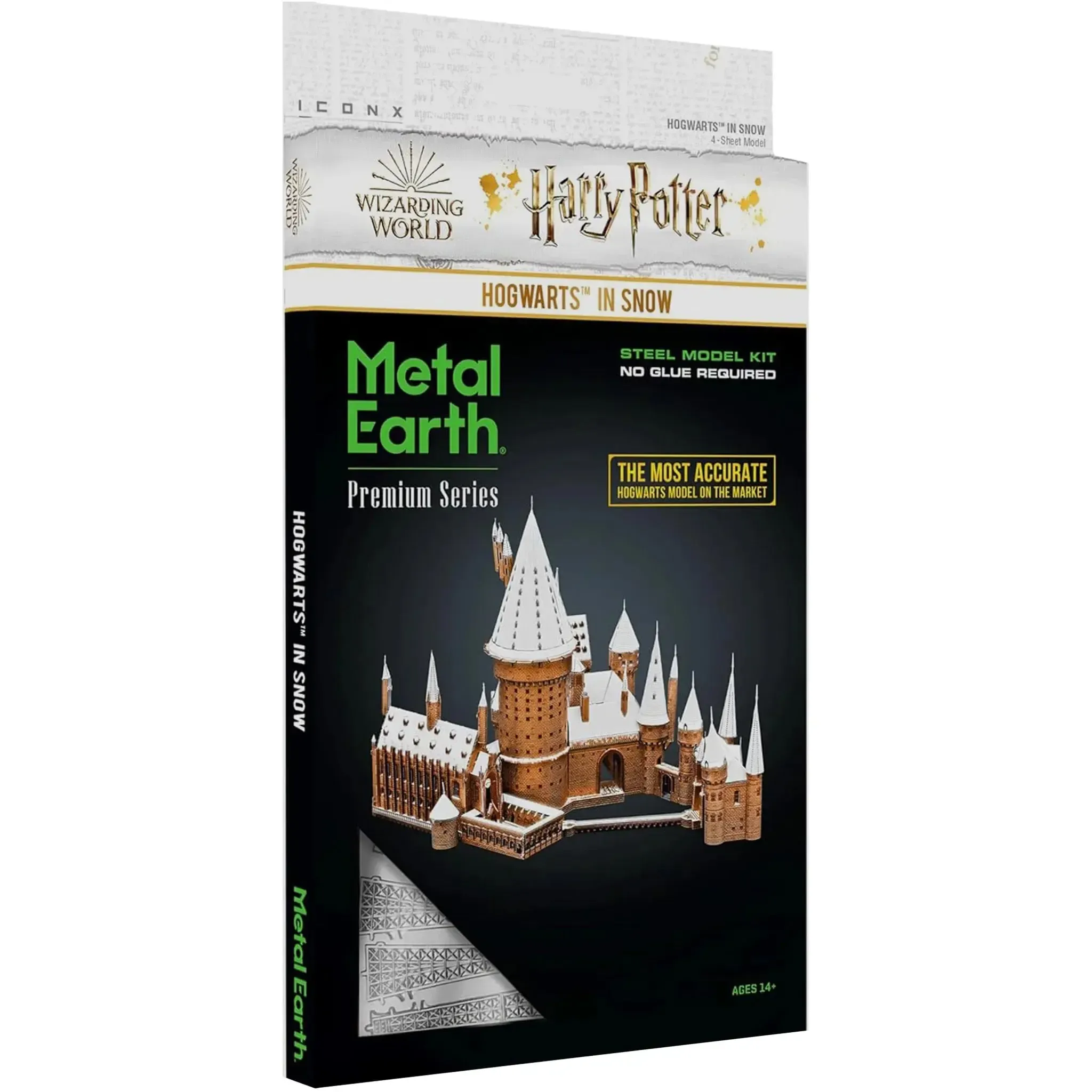 Harry Potter - Hogwarts Castle in Snow Figure Model Kit (Steel, Challenging Difficulty) - Fascinations - Metal Earth Premium Series