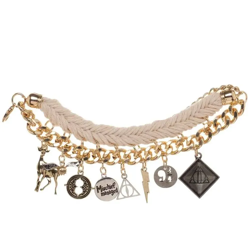 Harry Potter - Natural Braid Charm Bracelet - Bioworld